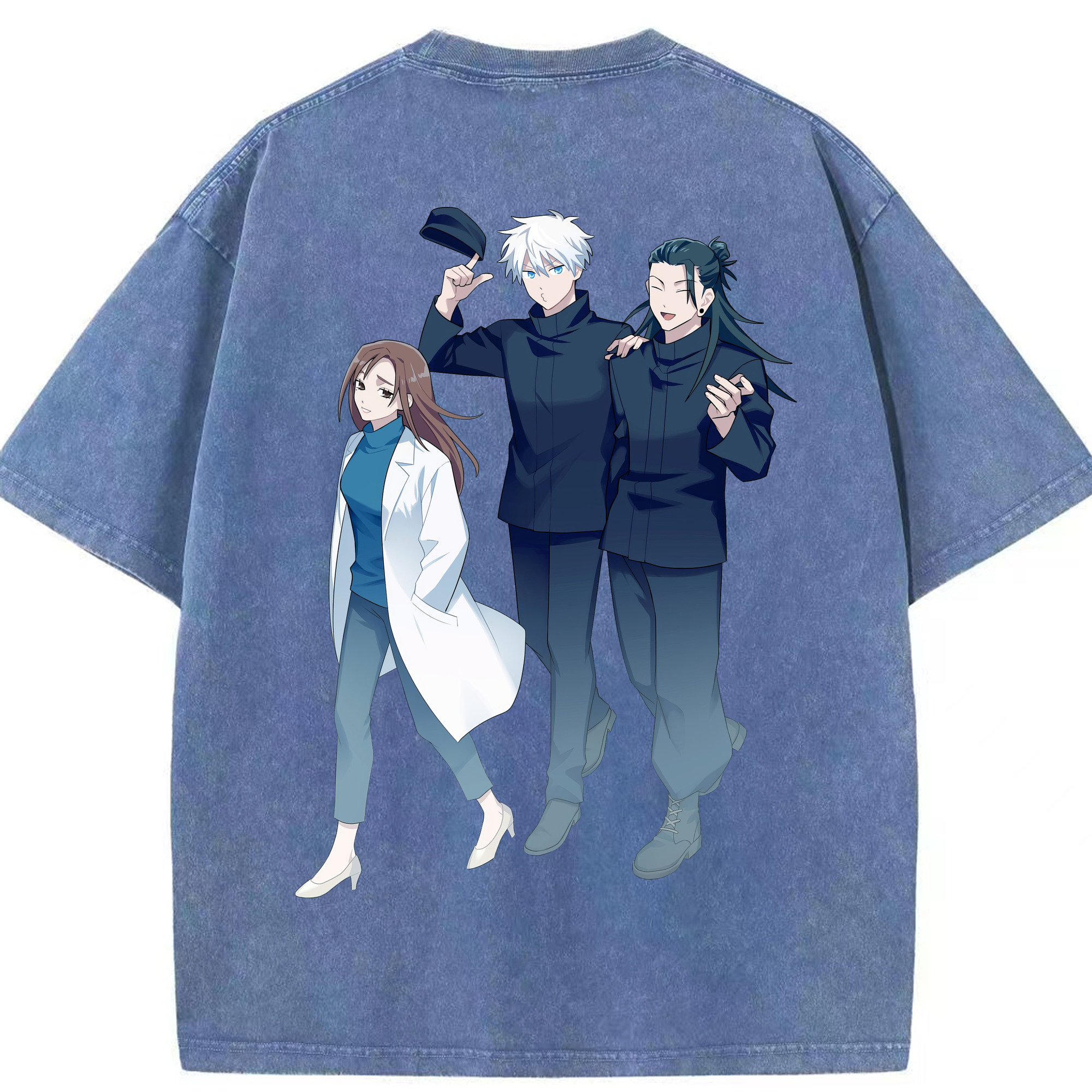 （画像用） 呪術廻戦 Jujutsu Kaisen 綿100% ヴィンテージ風 半袖Tシャツ（背面プリント）