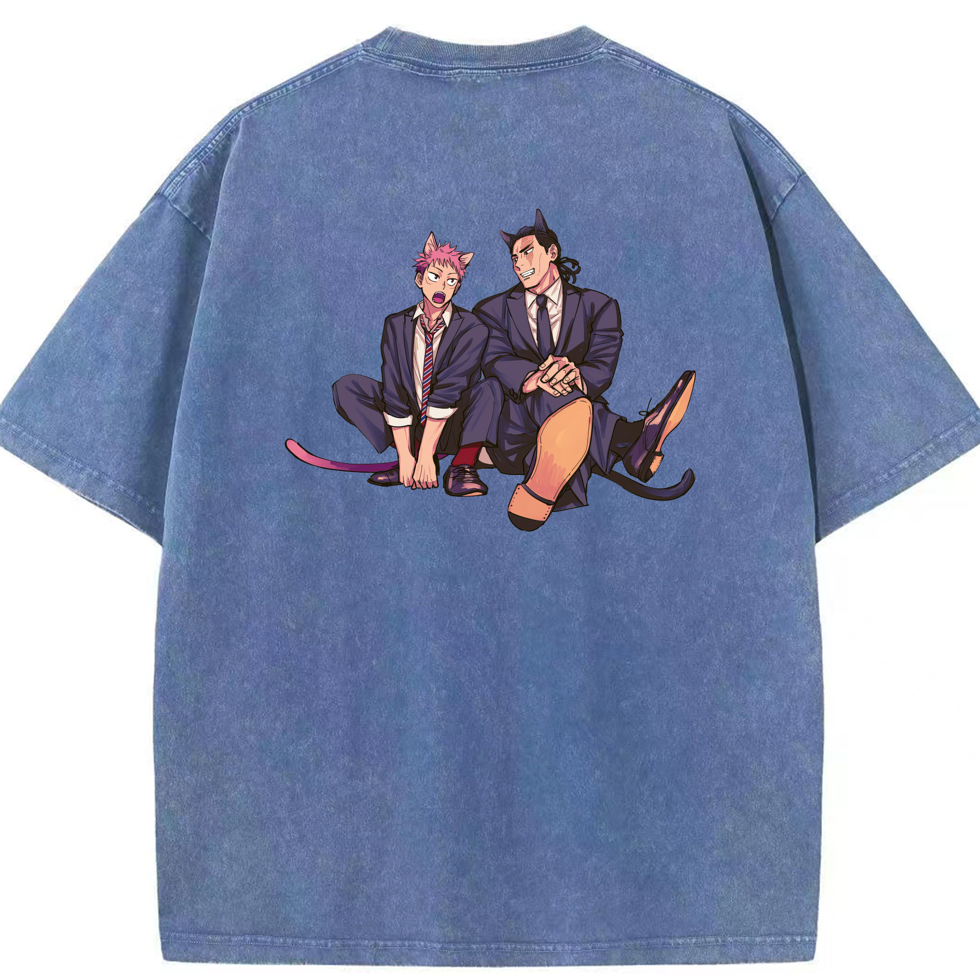 （画像用） 呪術廻戦 Jujutsu Kaisen 綿100% ヴィンテージ風 半袖Tシャツ（背面プリント）