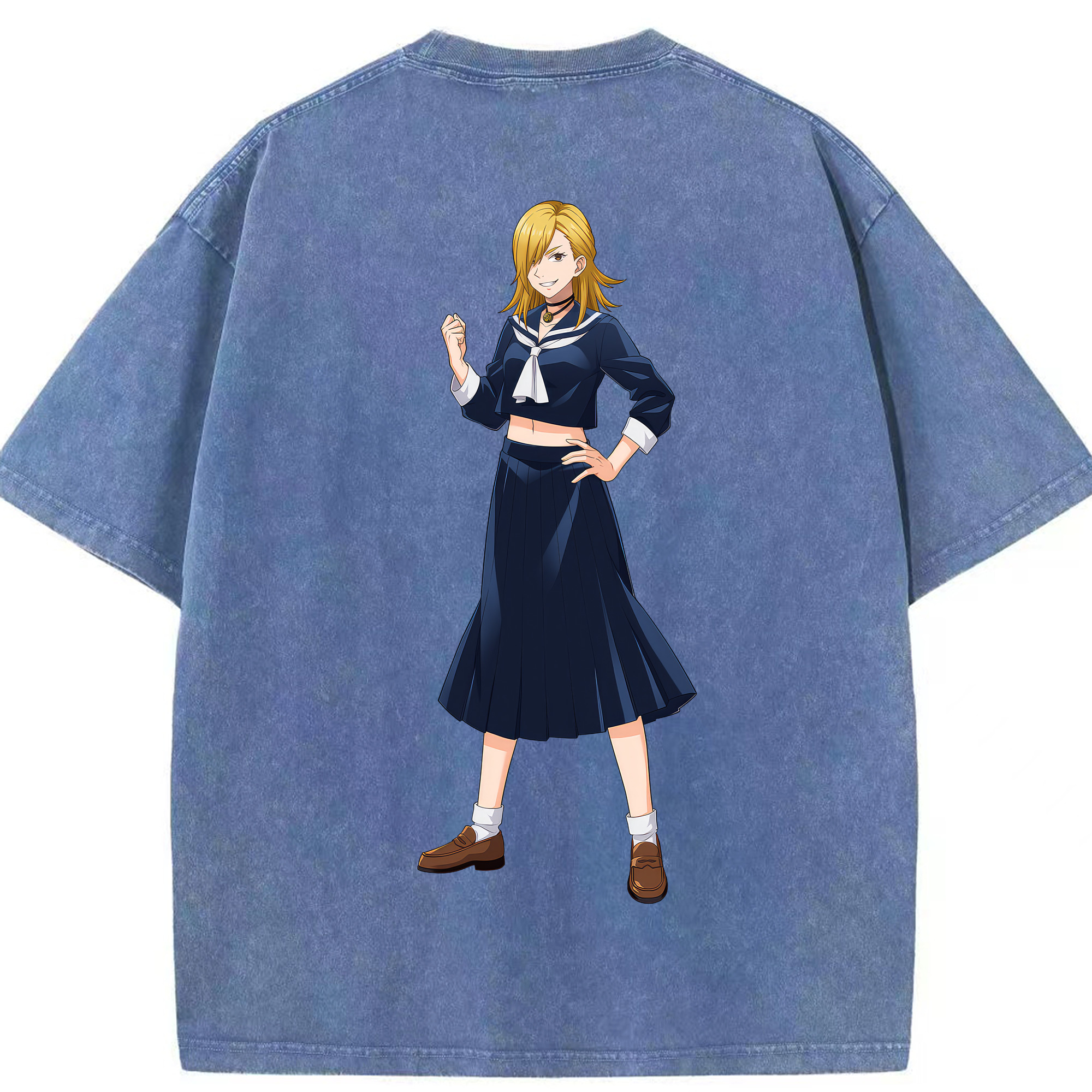 （画像用） 呪術廻戦 Jujutsu Kaisen 綿100% ヴィンテージ風 半袖Tシャツ（背面プリント）