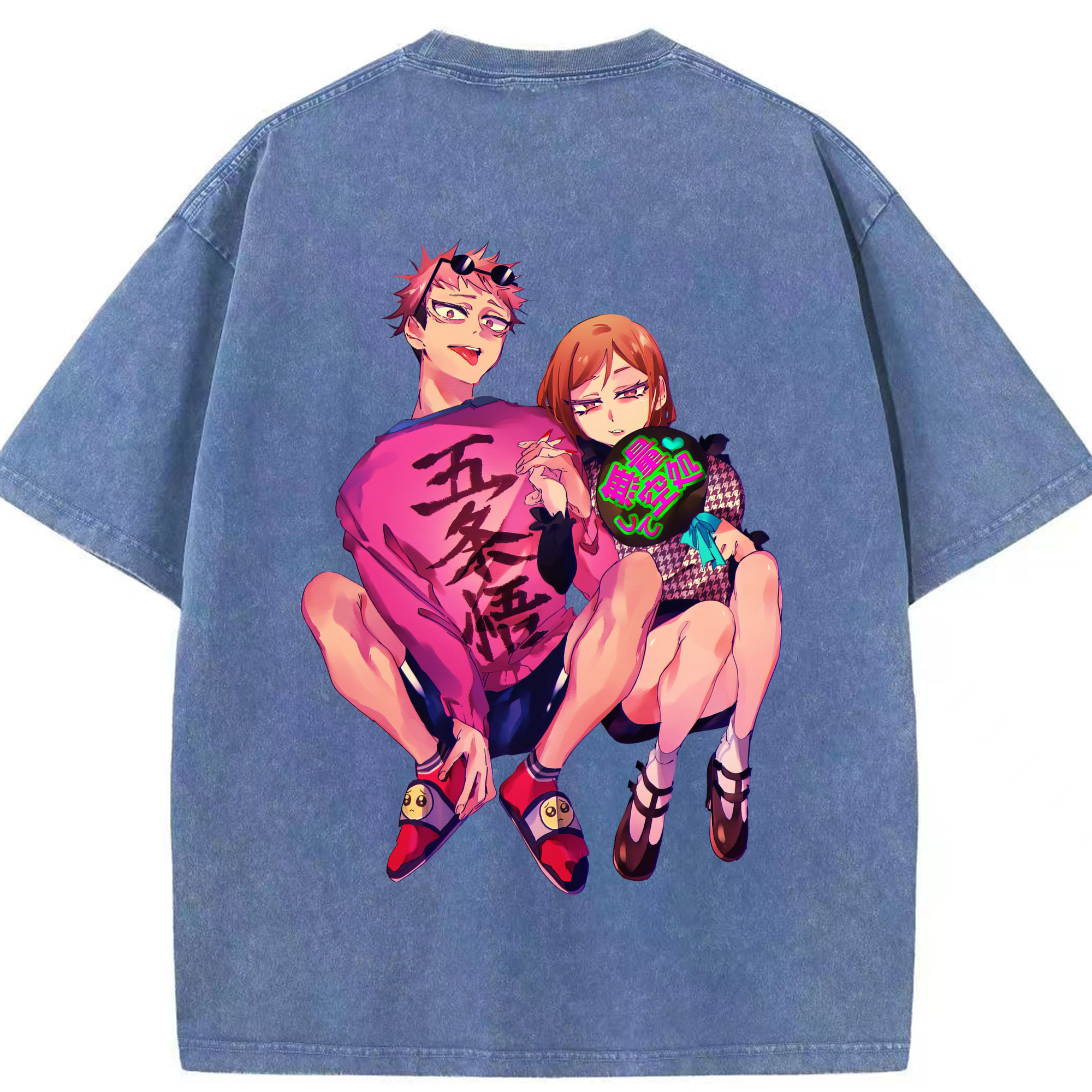 （画像用） 呪術廻戦 Jujutsu Kaisen 綿100% ヴィンテージ風 半袖Tシャツ（背面プリント）