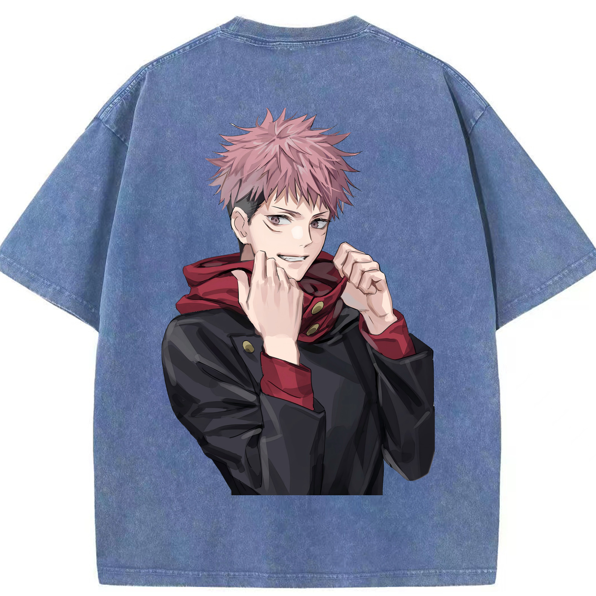 （画像用） 呪術廻戦 Jujutsu Kaisen 綿100% ヴィンテージ風 半袖Tシャツ（背面プリント）