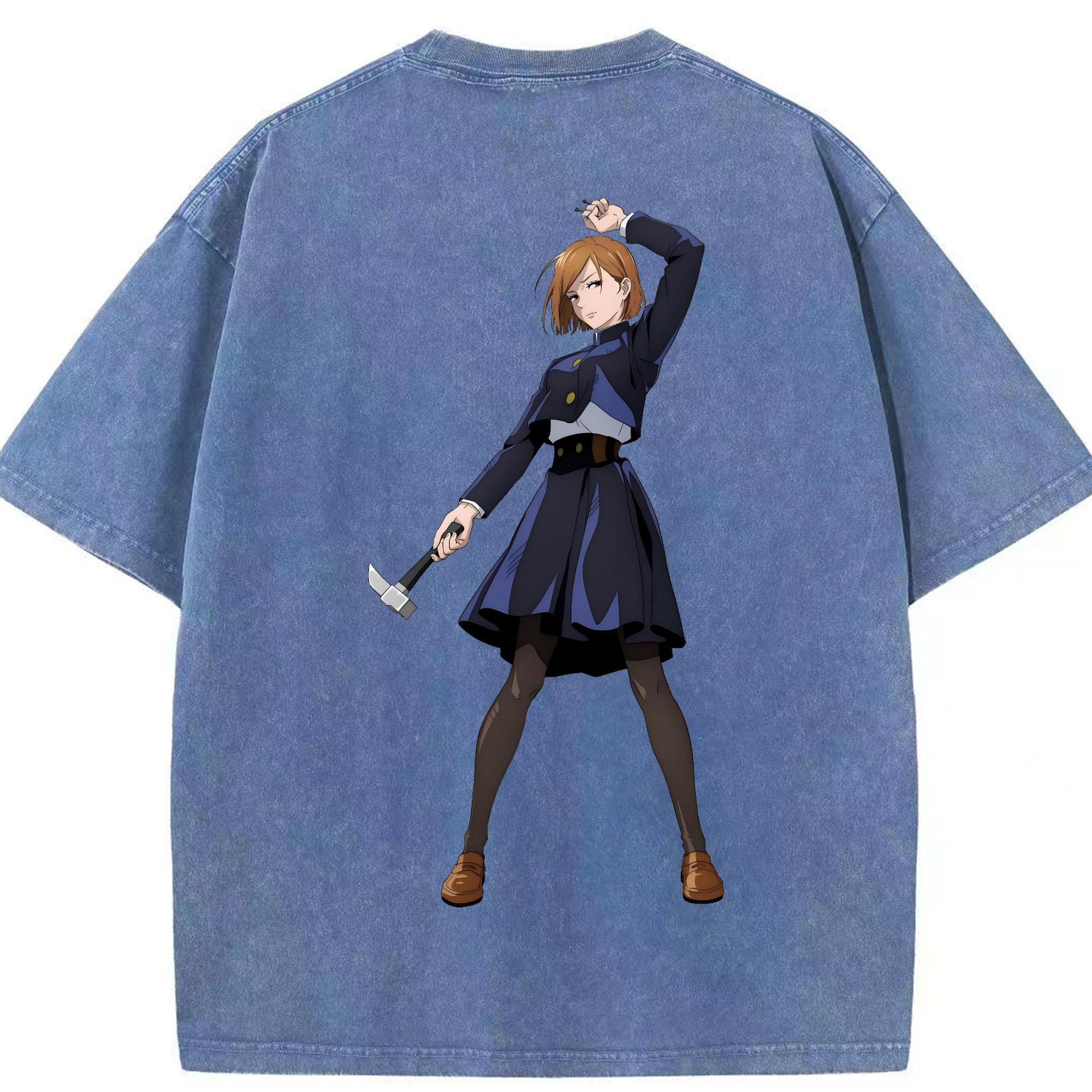 （画像用） 呪術廻戦 Jujutsu Kaisen 綿100% ヴィンテージ風 半袖Tシャツ（背面プリント）