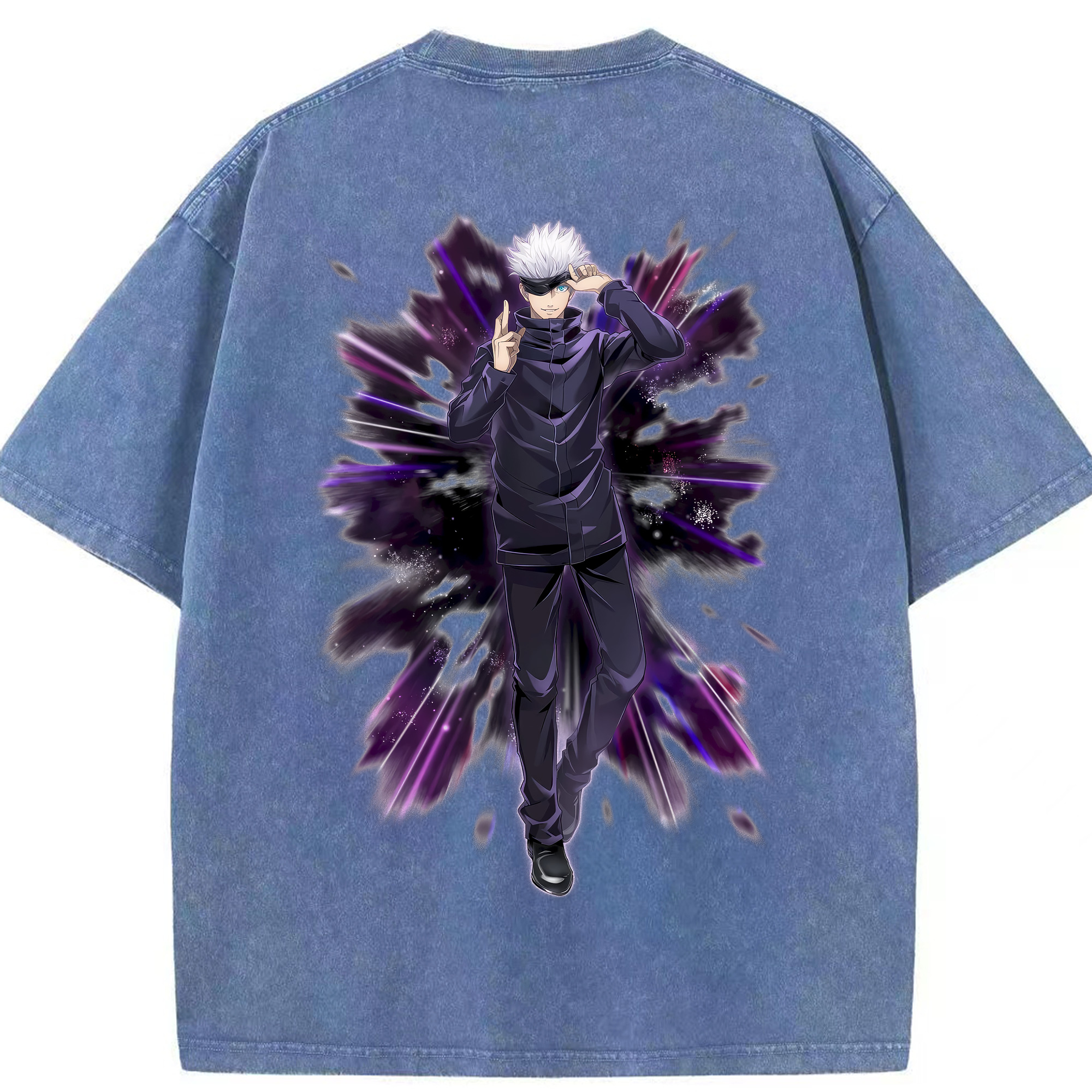 （画像用） 呪術廻戦 Jujutsu Kaisen 綿100% ヴィンテージ風 半袖Tシャツ（背面プリント）