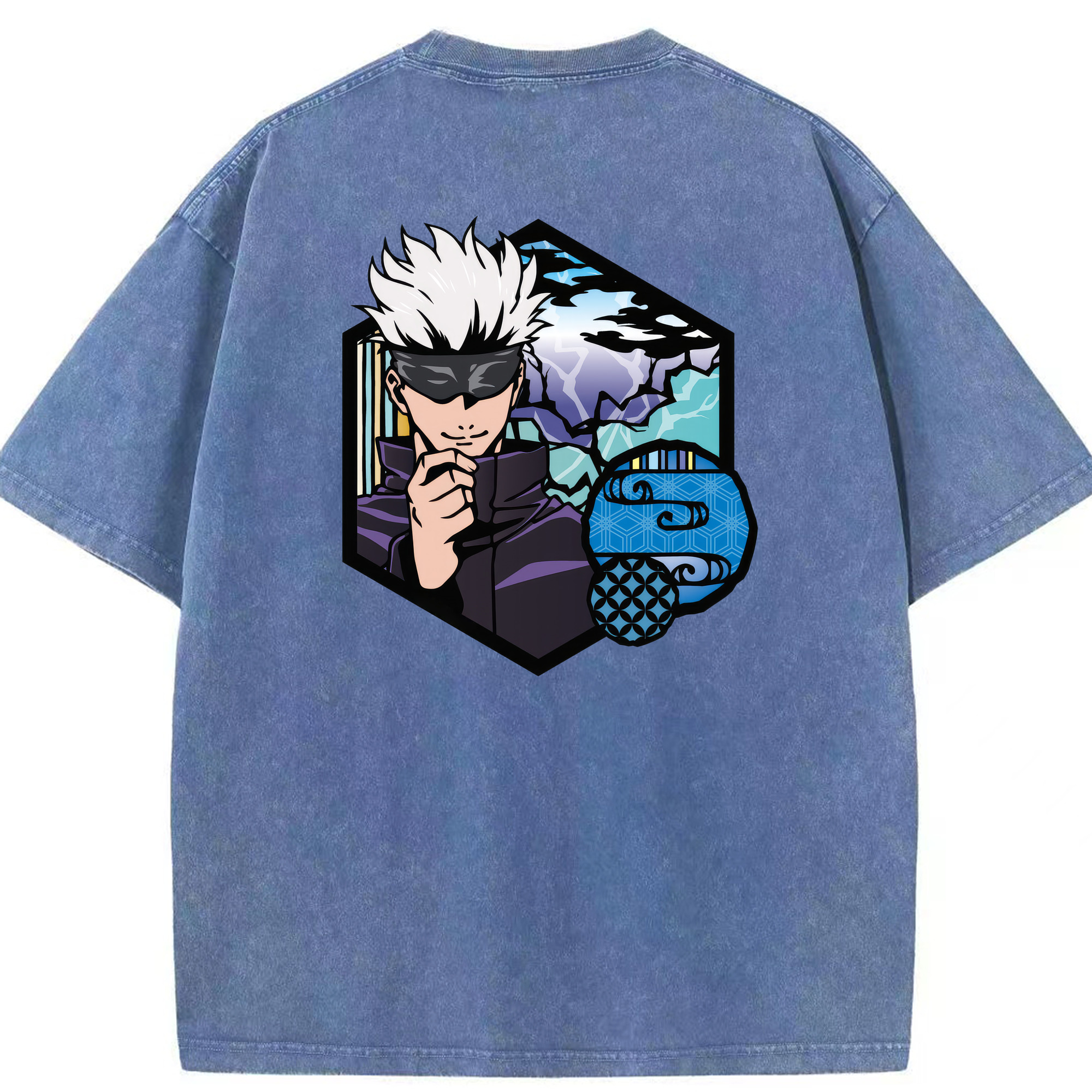 （画像用） 呪術廻戦 Jujutsu Kaisen 綿100% ヴィンテージ風 半袖Tシャツ（背面プリント）