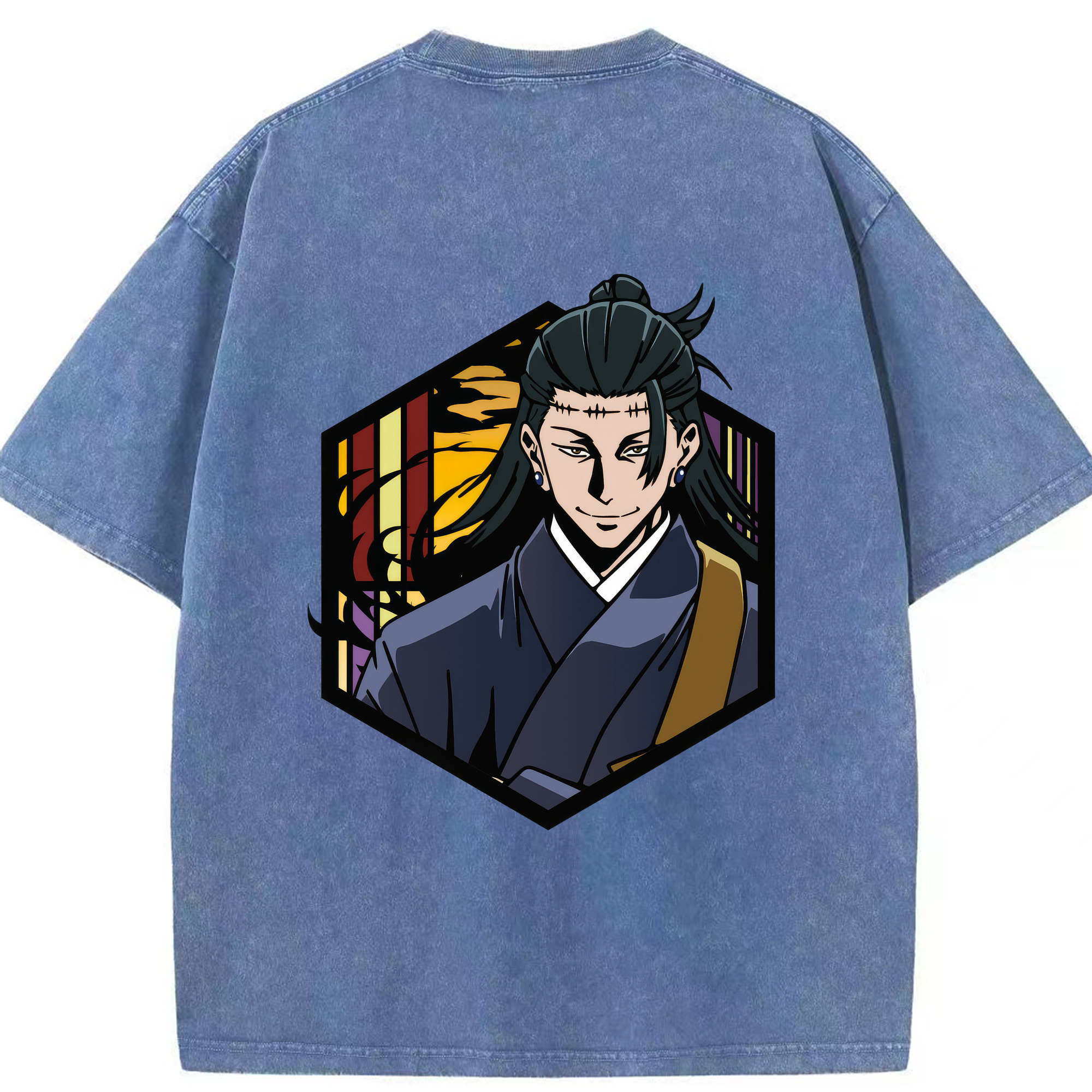 （画像用） 呪術廻戦 Jujutsu Kaisen 綿100% ヴィンテージ風 半袖Tシャツ（背面プリント）