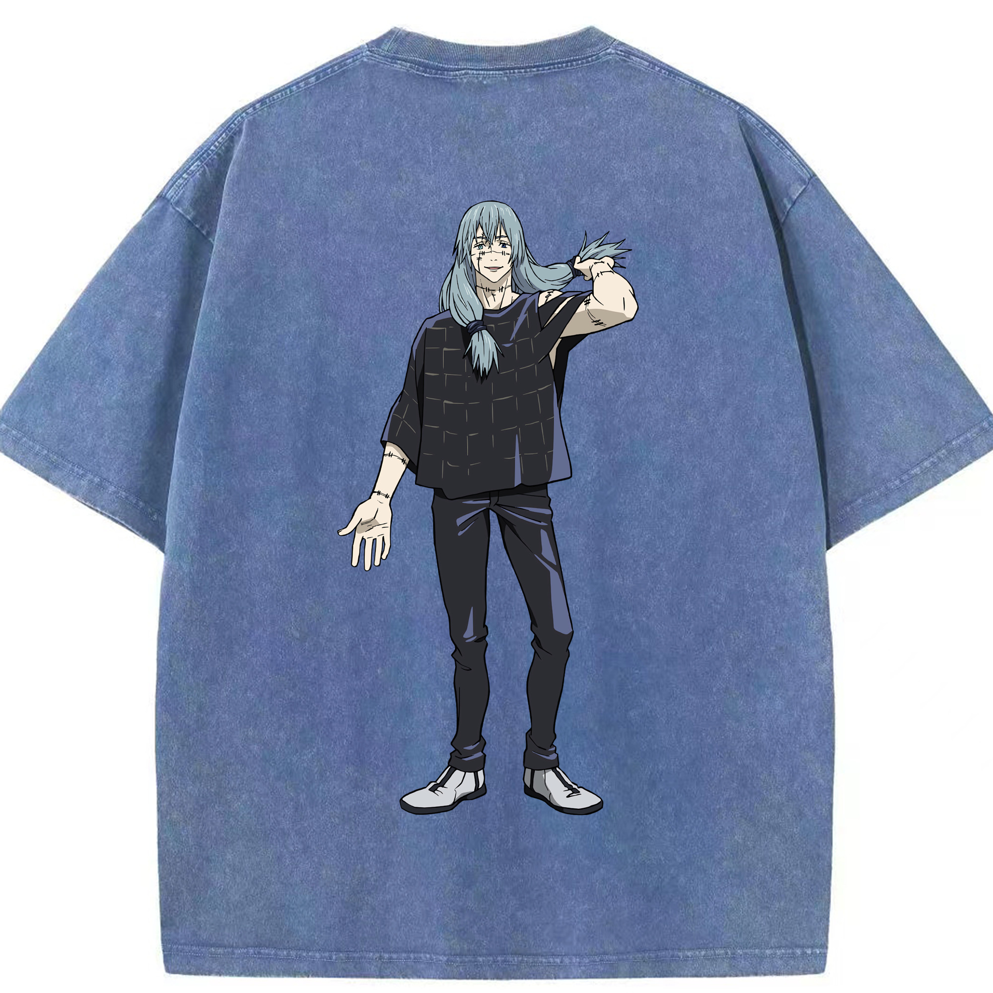 （画像用） 呪術廻戦 Jujutsu Kaisen 綿100% ヴィンテージ風 半袖Tシャツ（背面プリント）