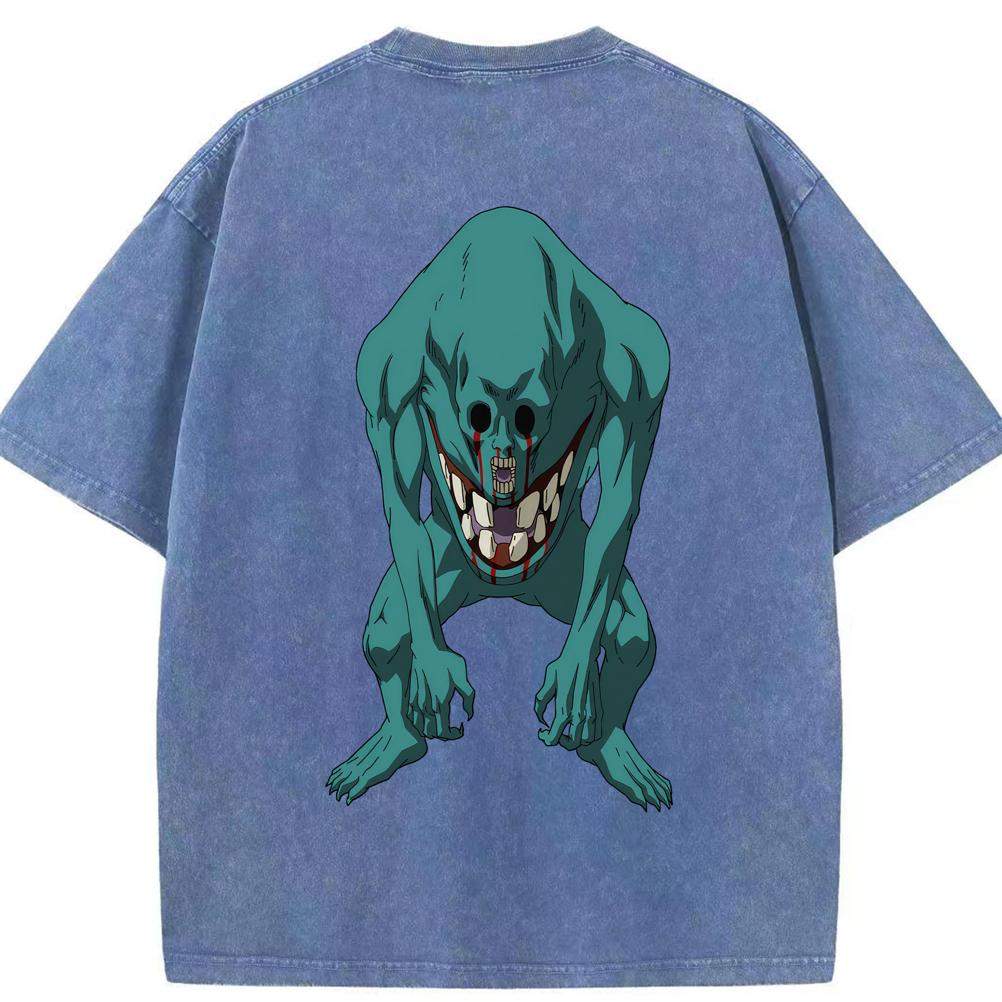 （画像用） 呪術廻戦 Jujutsu Kaisen 綿100% ヴィンテージ風 半袖Tシャツ（背面プリント）