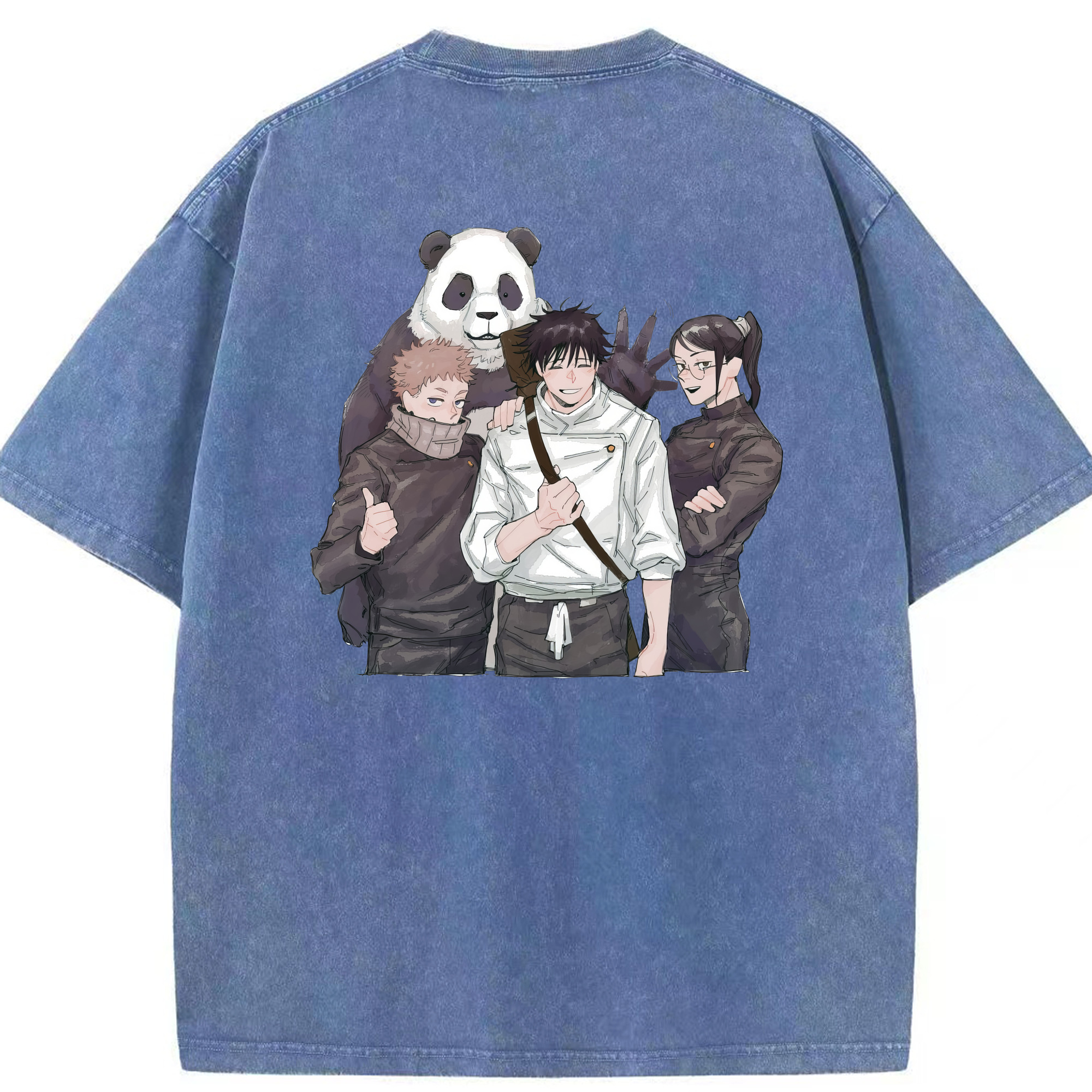 （画像用） 呪術廻戦 Jujutsu Kaisen 綿100% ヴィンテージ風 半袖Tシャツ（背面プリント）