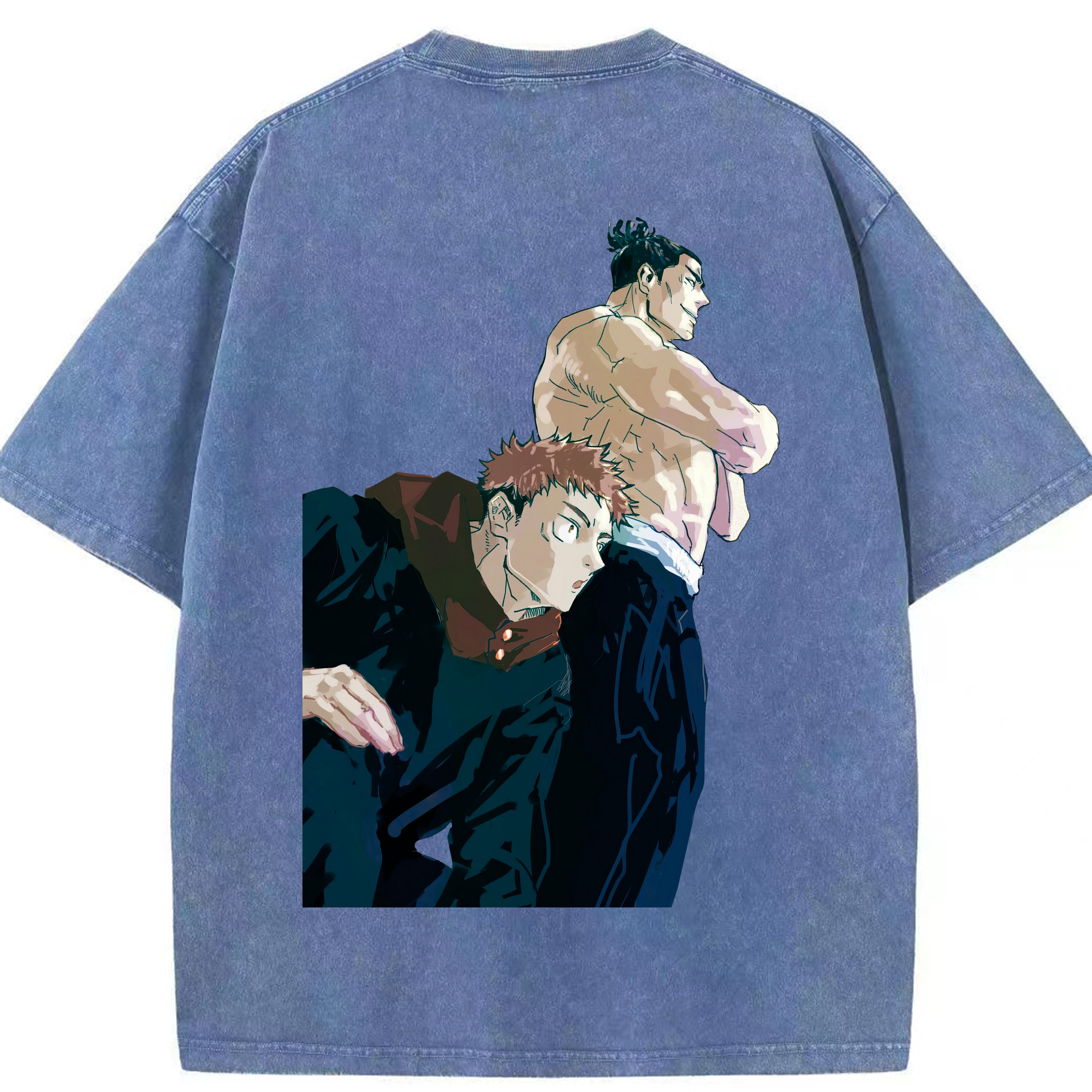 （画像用） 呪術廻戦 Jujutsu Kaisen 綿100% ヴィンテージ風 半袖Tシャツ（背面プリント）