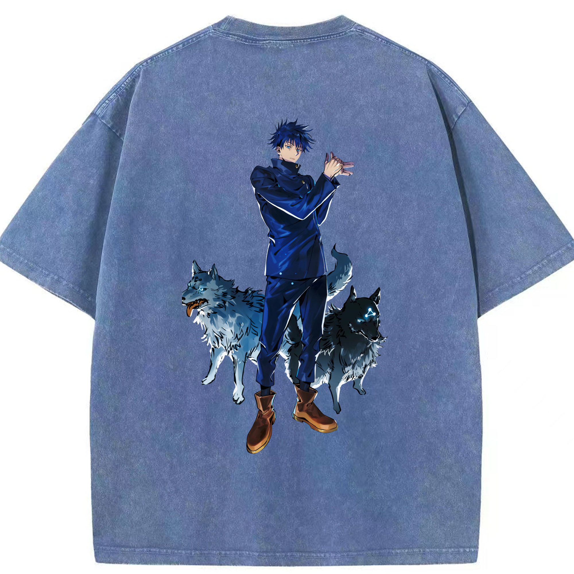 （画像用） 呪術廻戦 Jujutsu Kaisen 綿100% ヴィンテージ風 半袖Tシャツ（背面プリント）