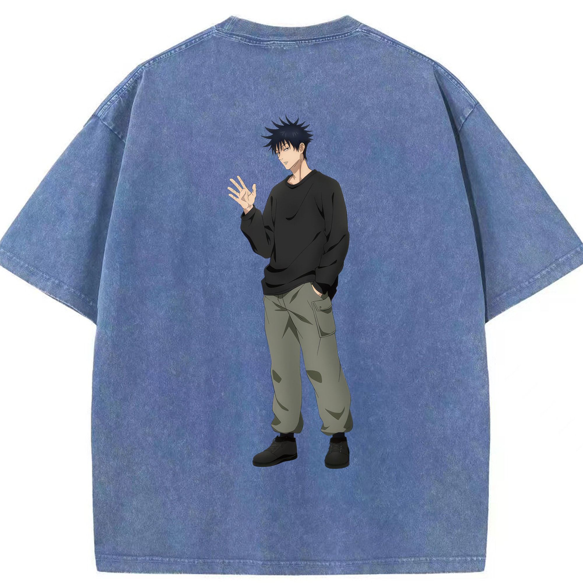 （画像用） 呪術廻戦 Jujutsu Kaisen 綿100% ヴィンテージ風 半袖Tシャツ（背面プリント）