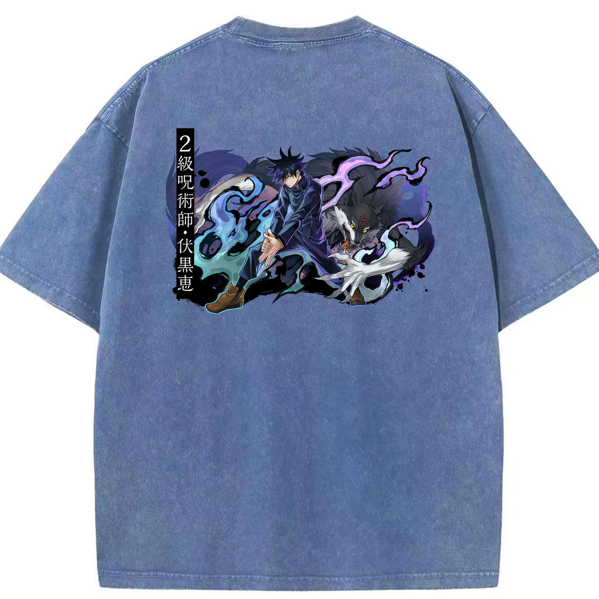 （画像用） 呪術廻戦 Jujutsu Kaisen 綿100% ヴィンテージ風 半袖Tシャツ（背面プリント）