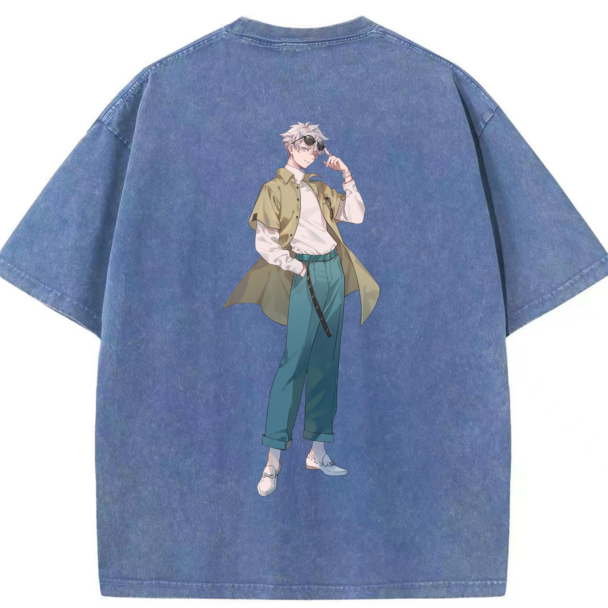 （画像用） 呪術廻戦 Jujutsu Kaisen 綿100% ヴィンテージ風 半袖Tシャツ（背面プリント）