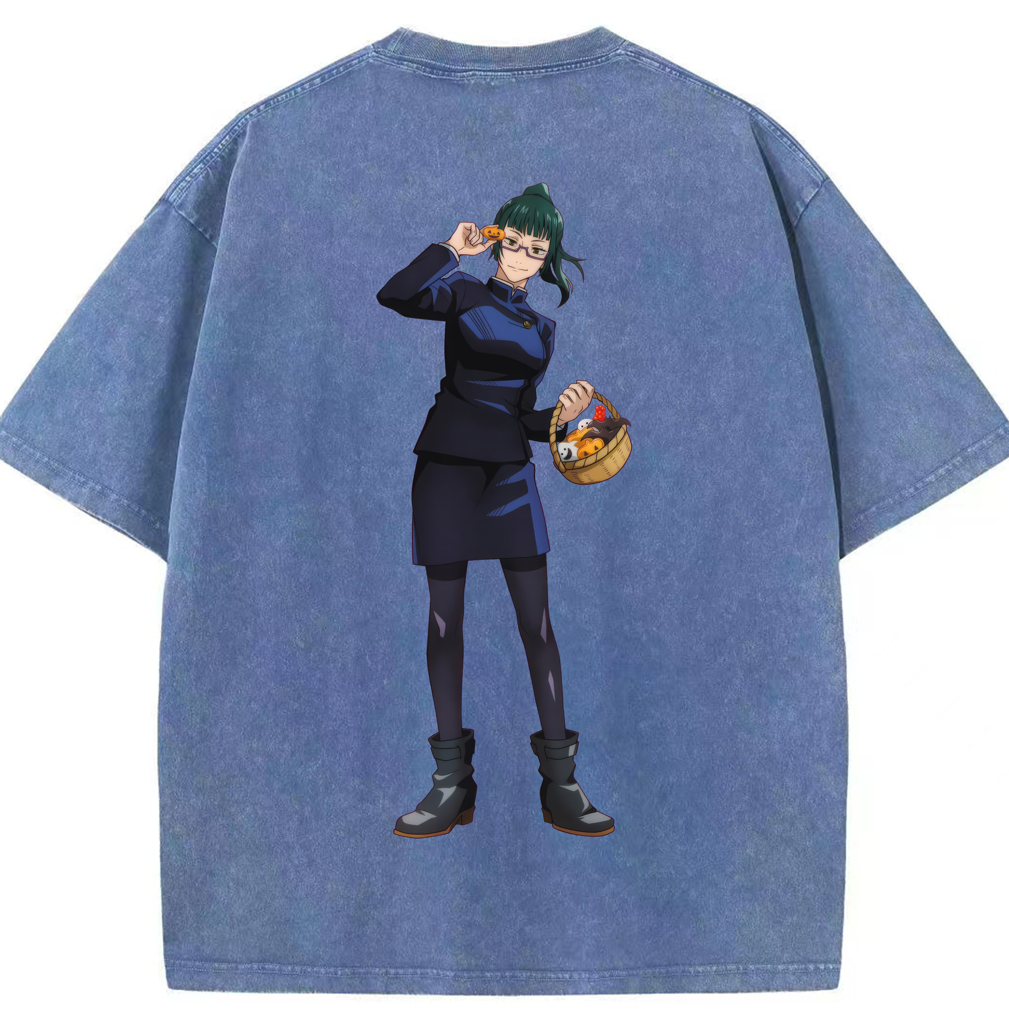 （画像用） 呪術廻戦 Jujutsu Kaisen 綿100% ヴィンテージ風 半袖Tシャツ（背面プリント）