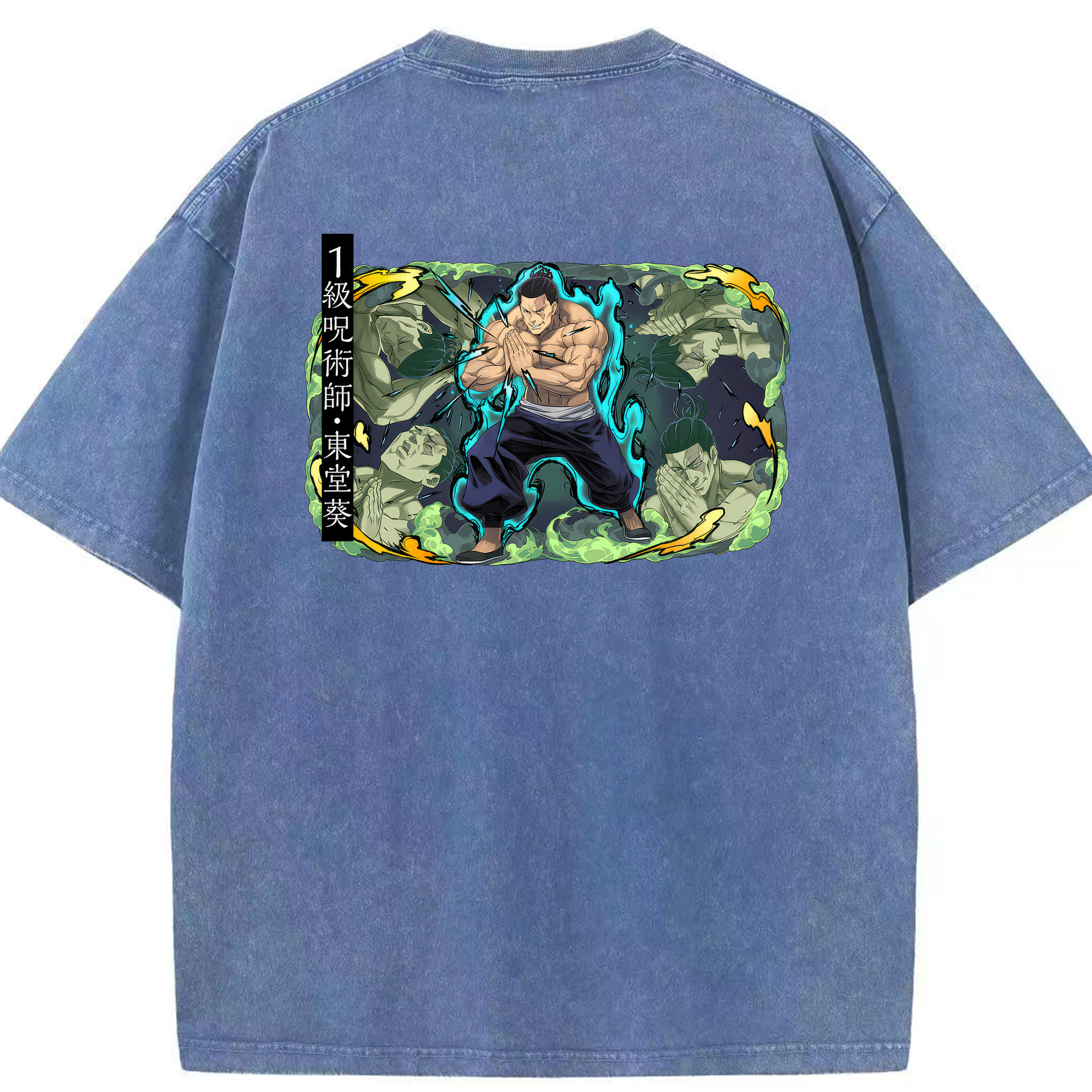 （画像用） 呪術廻戦 Jujutsu Kaisen 綿100% ヴィンテージ風 半袖Tシャツ（背面プリント）