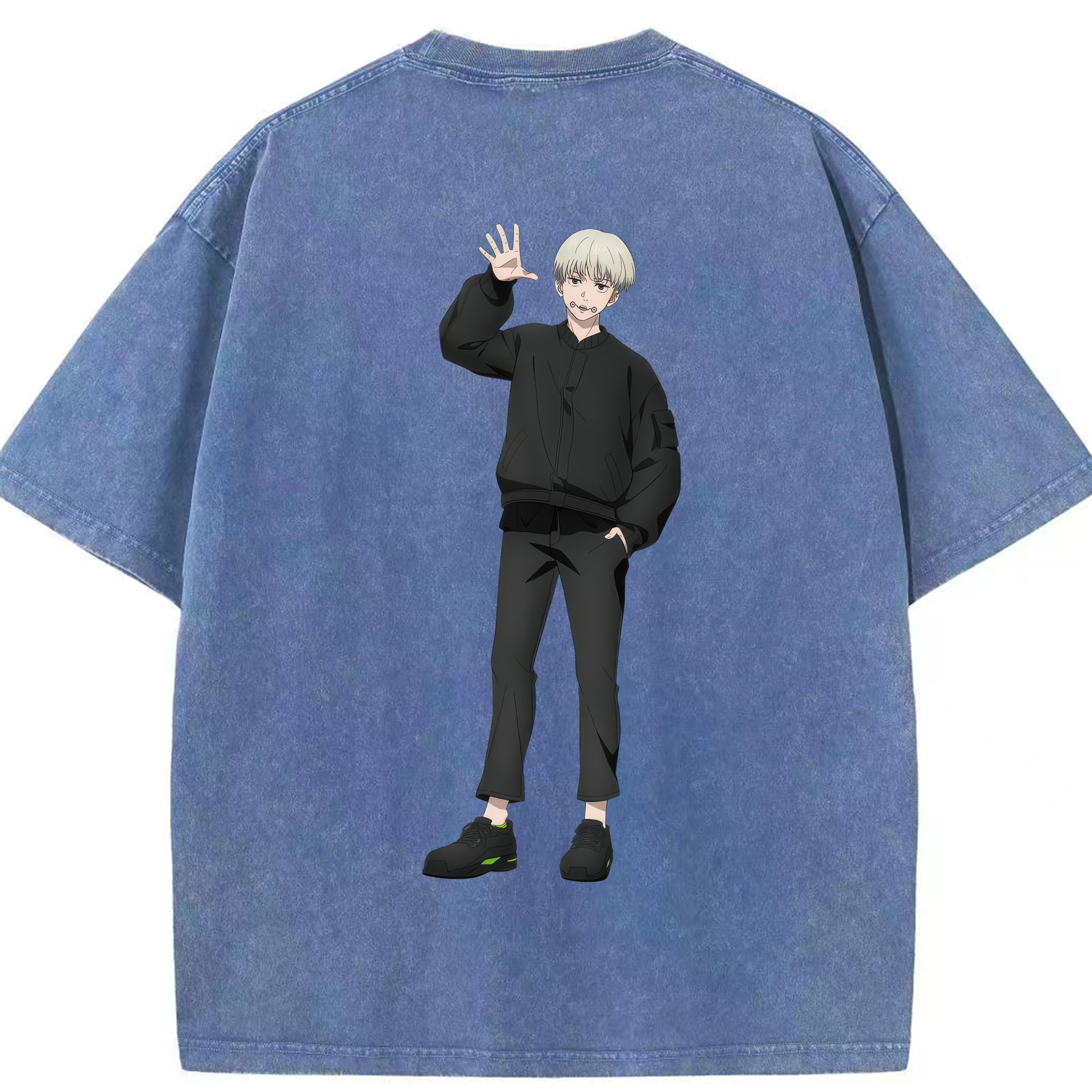 （画像用） 呪術廻戦 Jujutsu Kaisen 綿100% ヴィンテージ風 半袖Tシャツ（背面プリント）