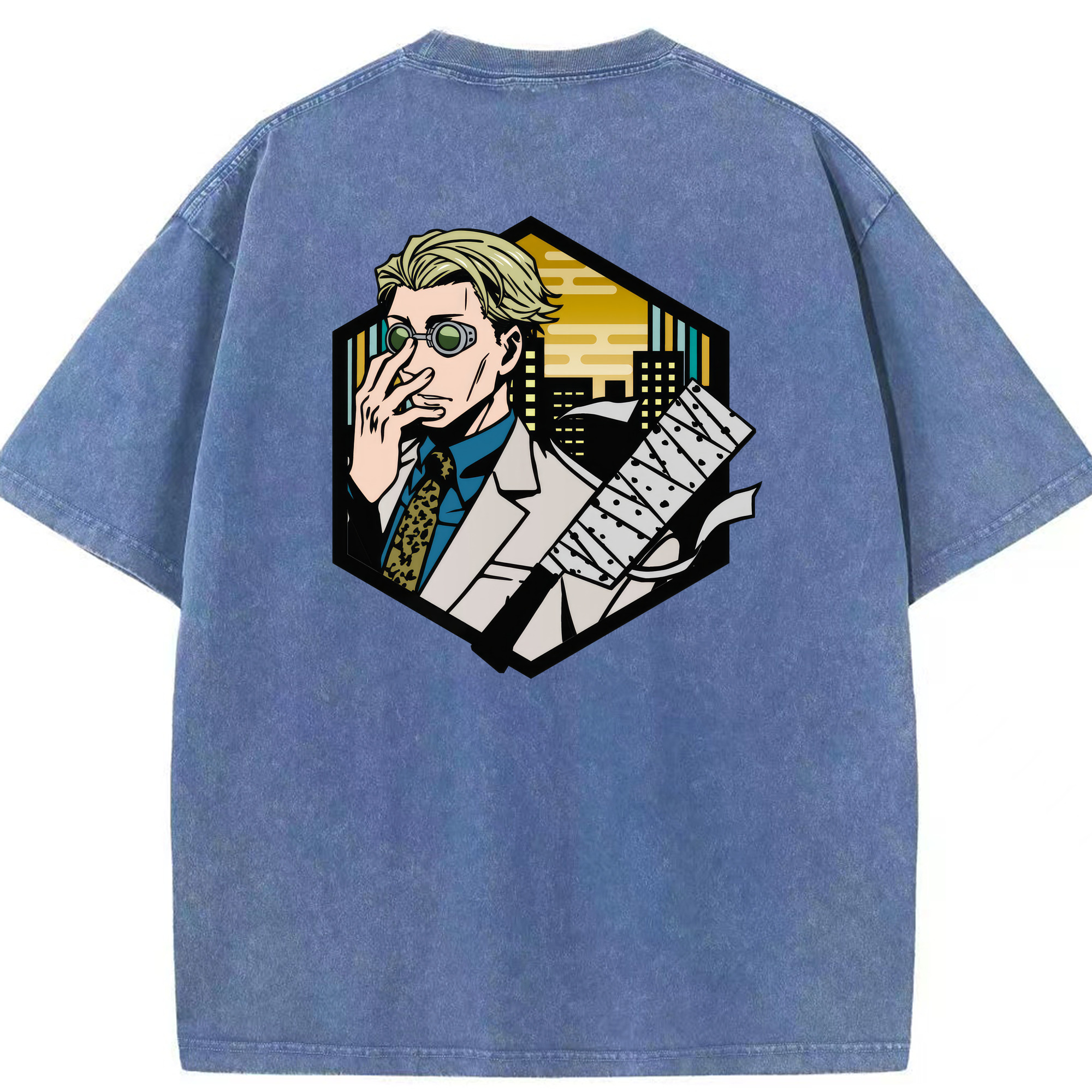 （画像用） 呪術廻戦 Jujutsu Kaisen 綿100% ヴィンテージ風 半袖Tシャツ（背面プリント）