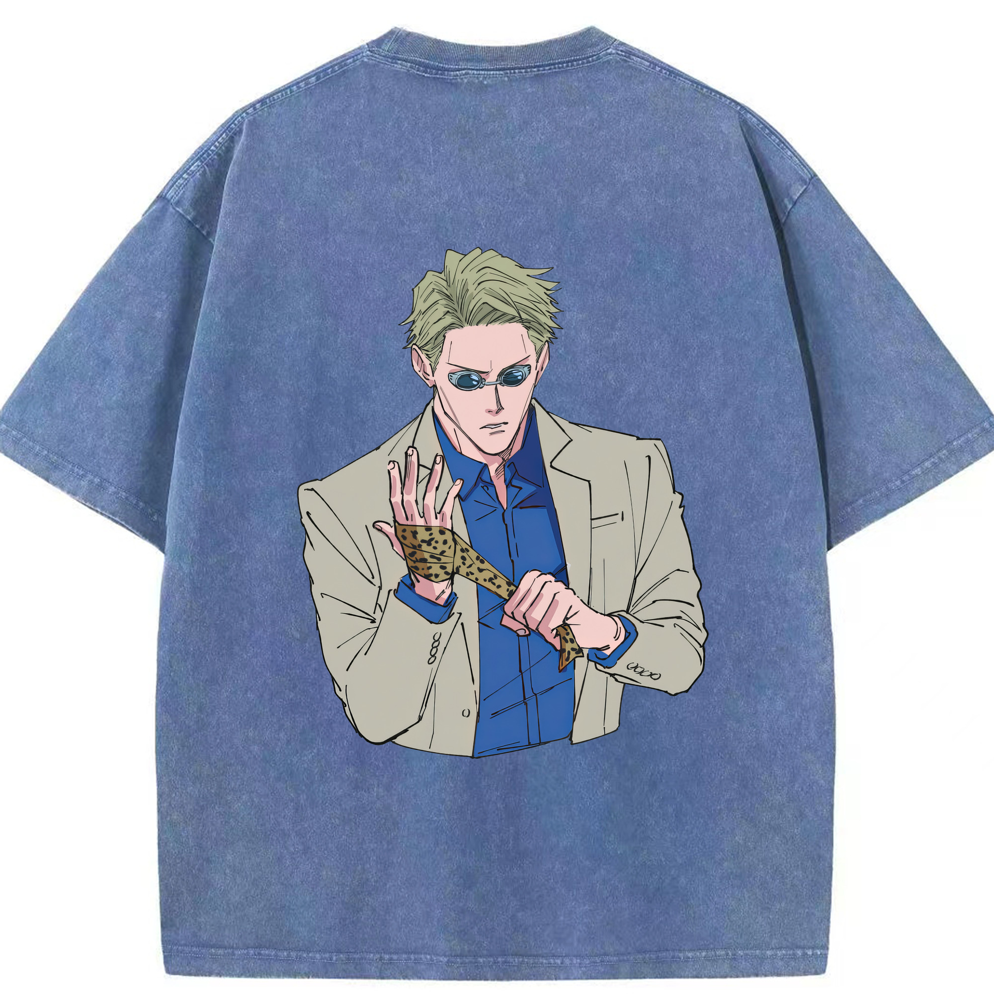 （画像用） 呪術廻戦 Jujutsu Kaisen 綿100% ヴィンテージ風 半袖Tシャツ（背面プリント）