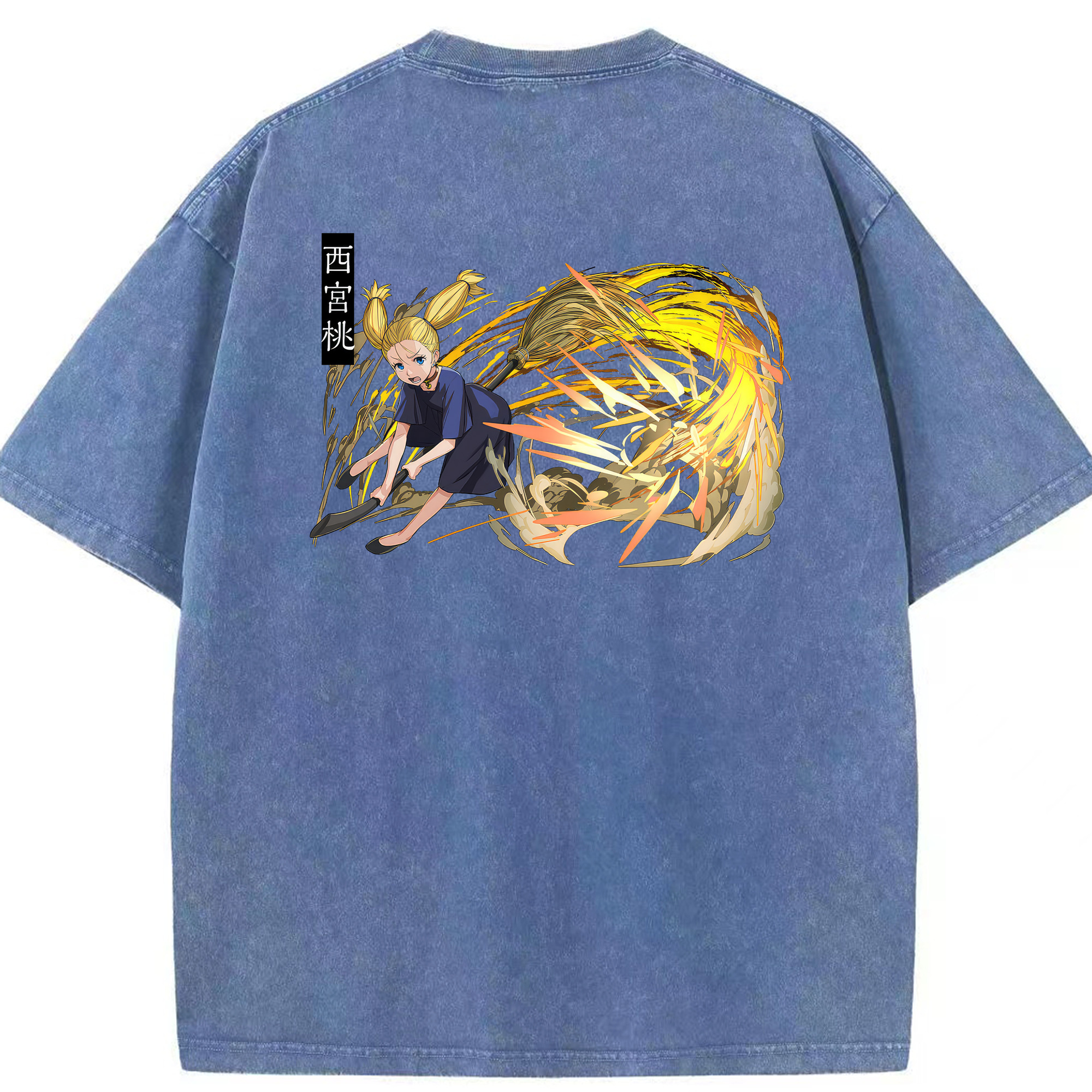（画像用） 呪術廻戦 Jujutsu Kaisen 綿100% ヴィンテージ風 半袖Tシャツ（背面プリント）