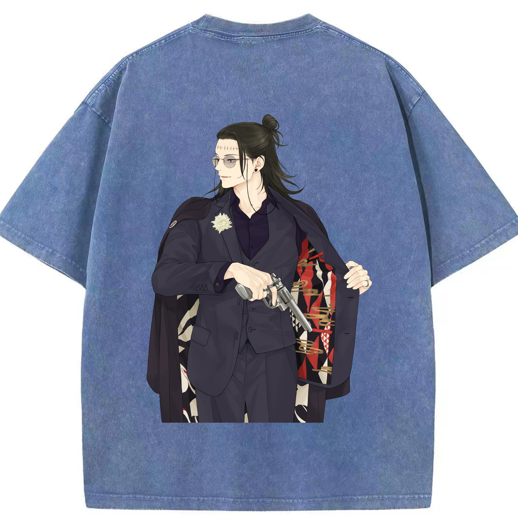 （画像用） 呪術廻戦 Jujutsu Kaisen 綿100% ヴィンテージ風 半袖Tシャツ（背面プリント）