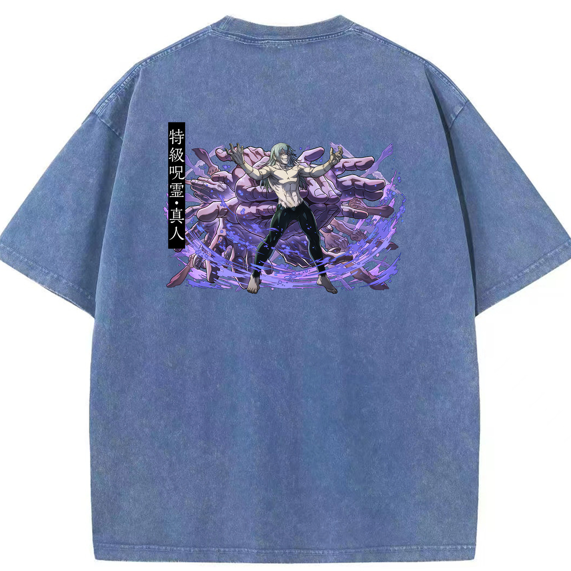 （画像用） 呪術廻戦 Jujutsu Kaisen 綿100% ヴィンテージ風 半袖Tシャツ（背面プリント）