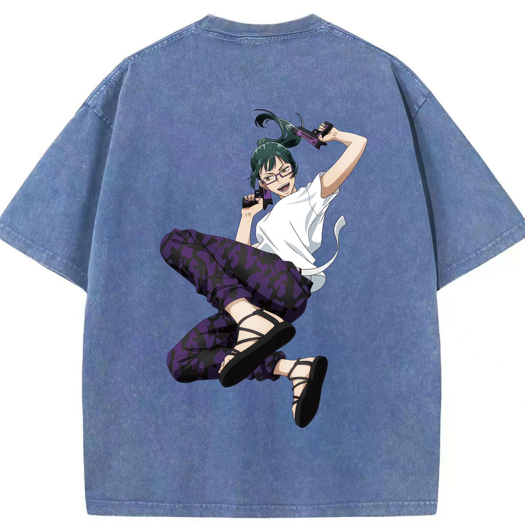 （画像用） 呪術廻戦 Jujutsu Kaisen 綿100% ヴィンテージ風 半袖Tシャツ（背面プリント）