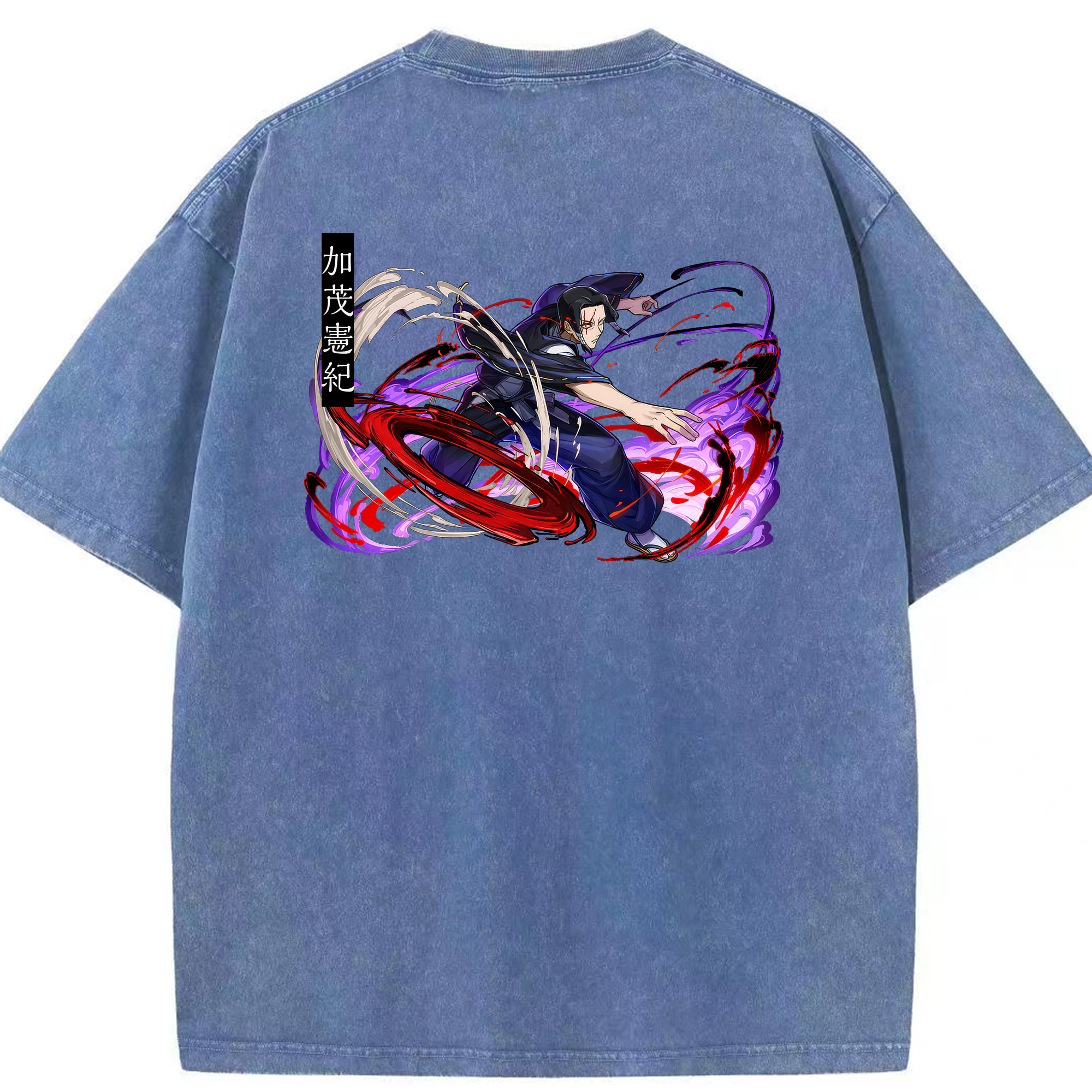 （画像用） 呪術廻戦 Jujutsu Kaisen 綿100% ヴィンテージ風 半袖Tシャツ（背面プリント）