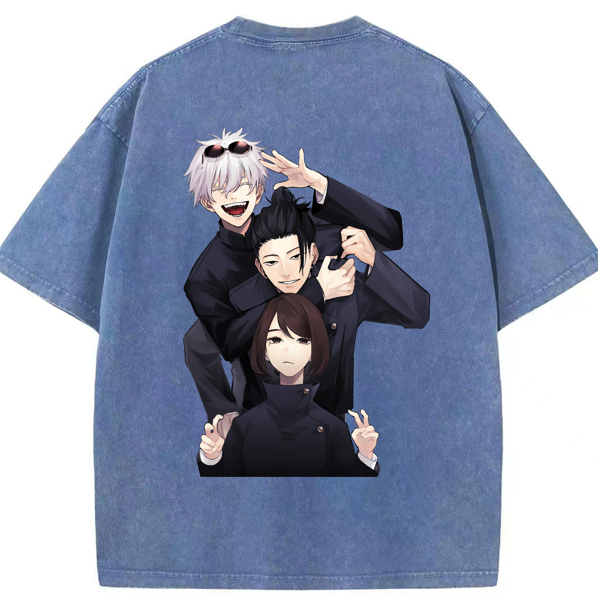 （画像用） 呪術廻戦 Jujutsu Kaisen 綿100% ヴィンテージ風 半袖Tシャツ（背面プリント）