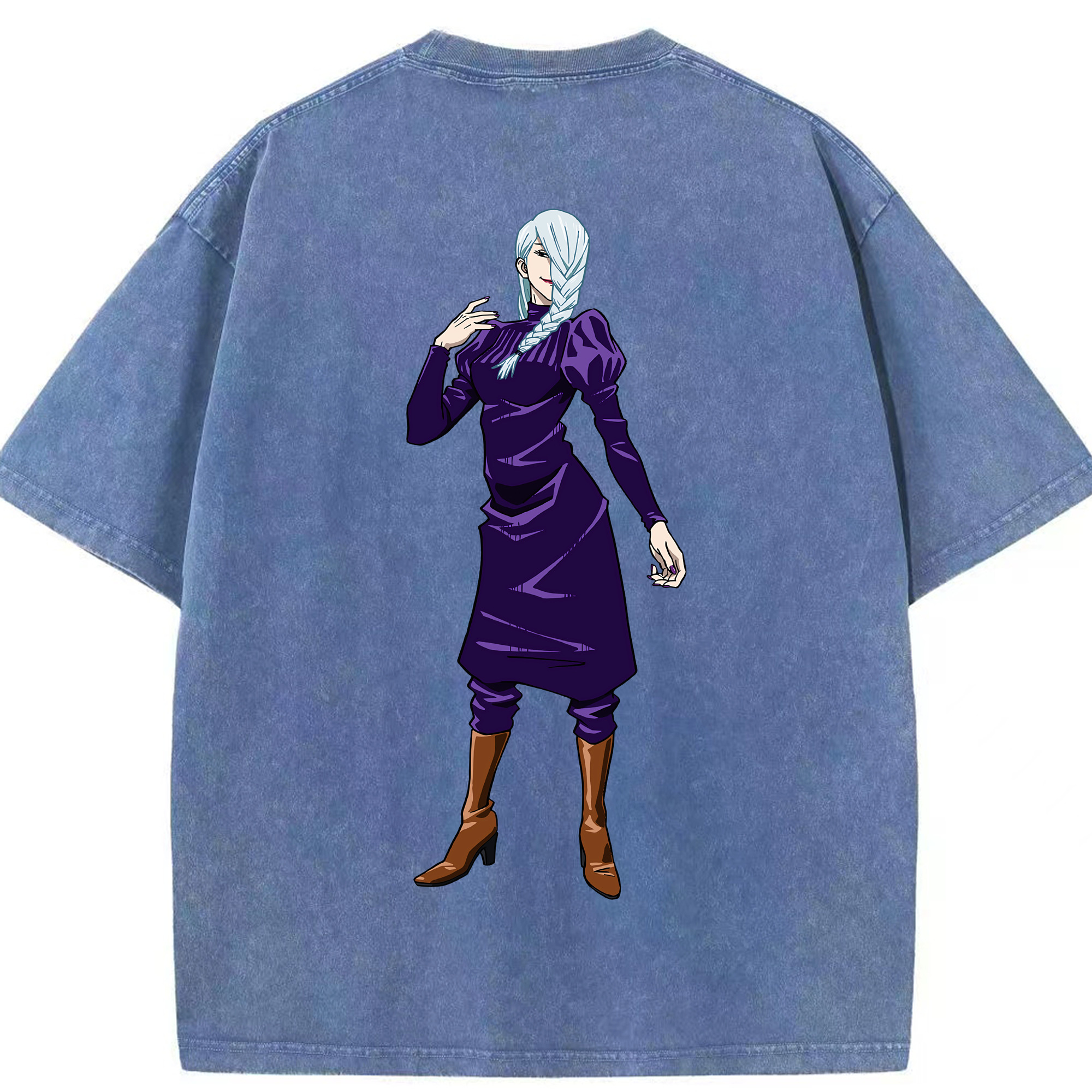 （画像用） 呪術廻戦 Jujutsu Kaisen 綿100% ヴィンテージ風 半袖Tシャツ（背面プリント）