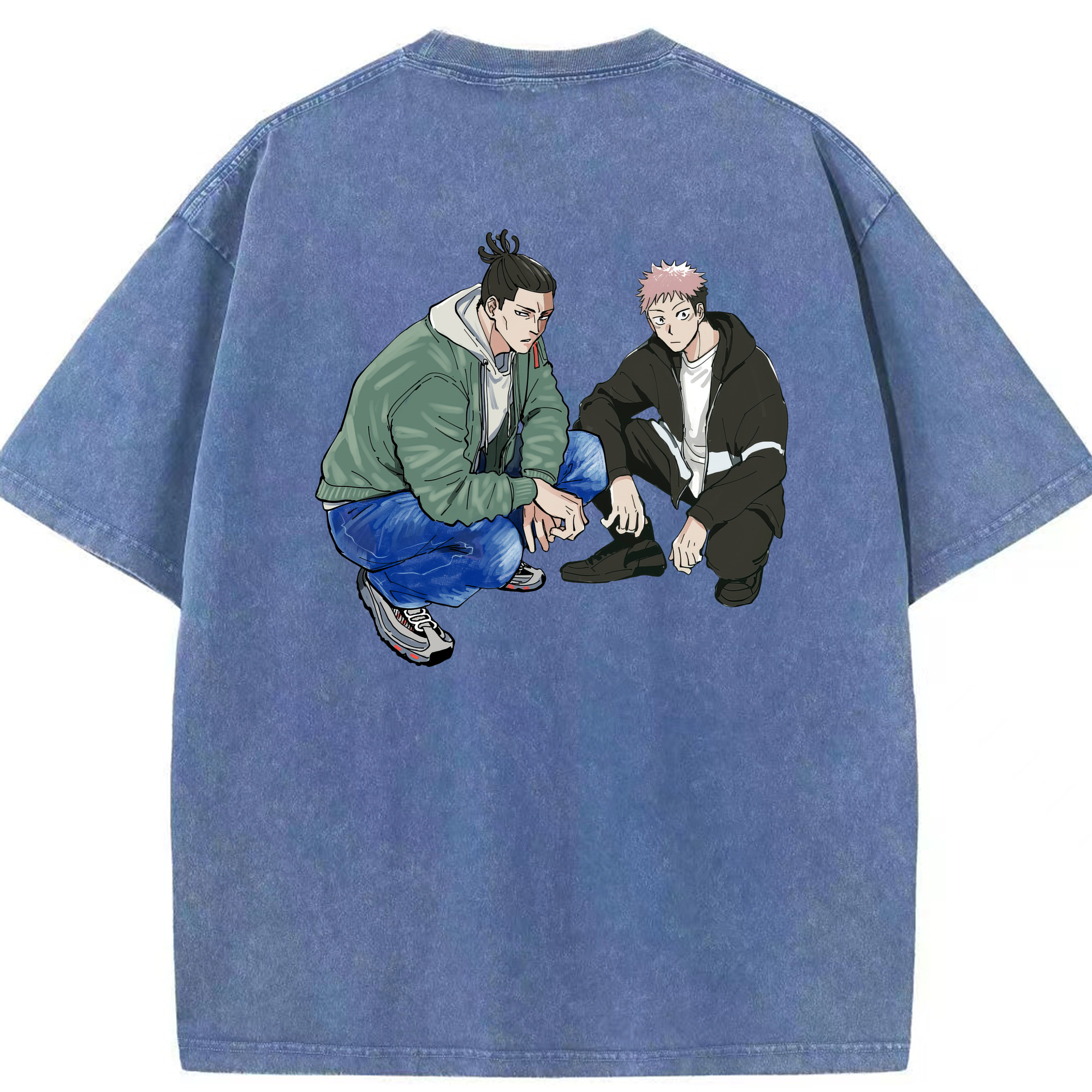 （画像用） 呪術廻戦 Jujutsu Kaisen 綿100% ヴィンテージ風 半袖Tシャツ（背面プリント）