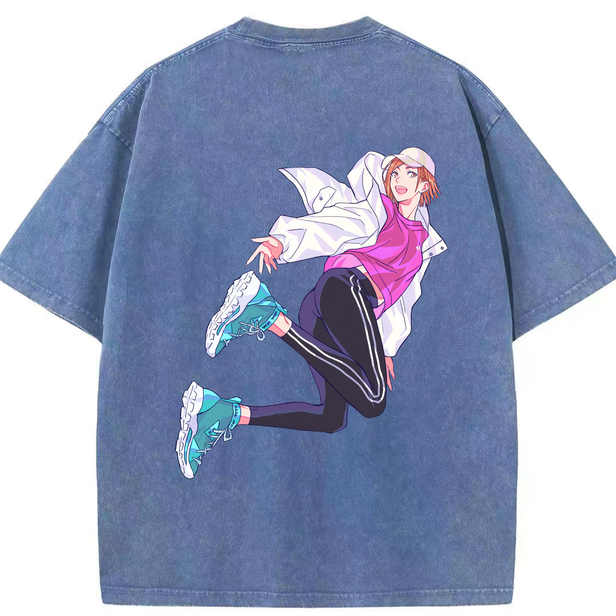 （画像用） 呪術廻戦 Jujutsu Kaisen 綿100% ヴィンテージ風 半袖Tシャツ（背面プリント）