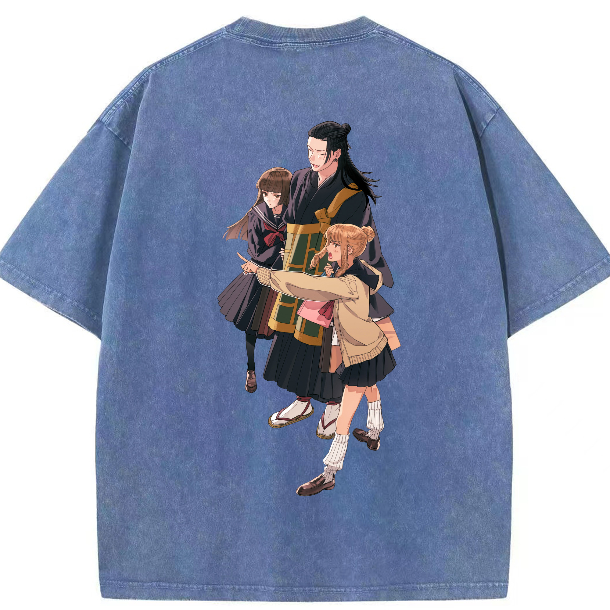 （画像用） 呪術廻戦 Jujutsu Kaisen 綿100% ヴィンテージ風 半袖Tシャツ（背面プリント）