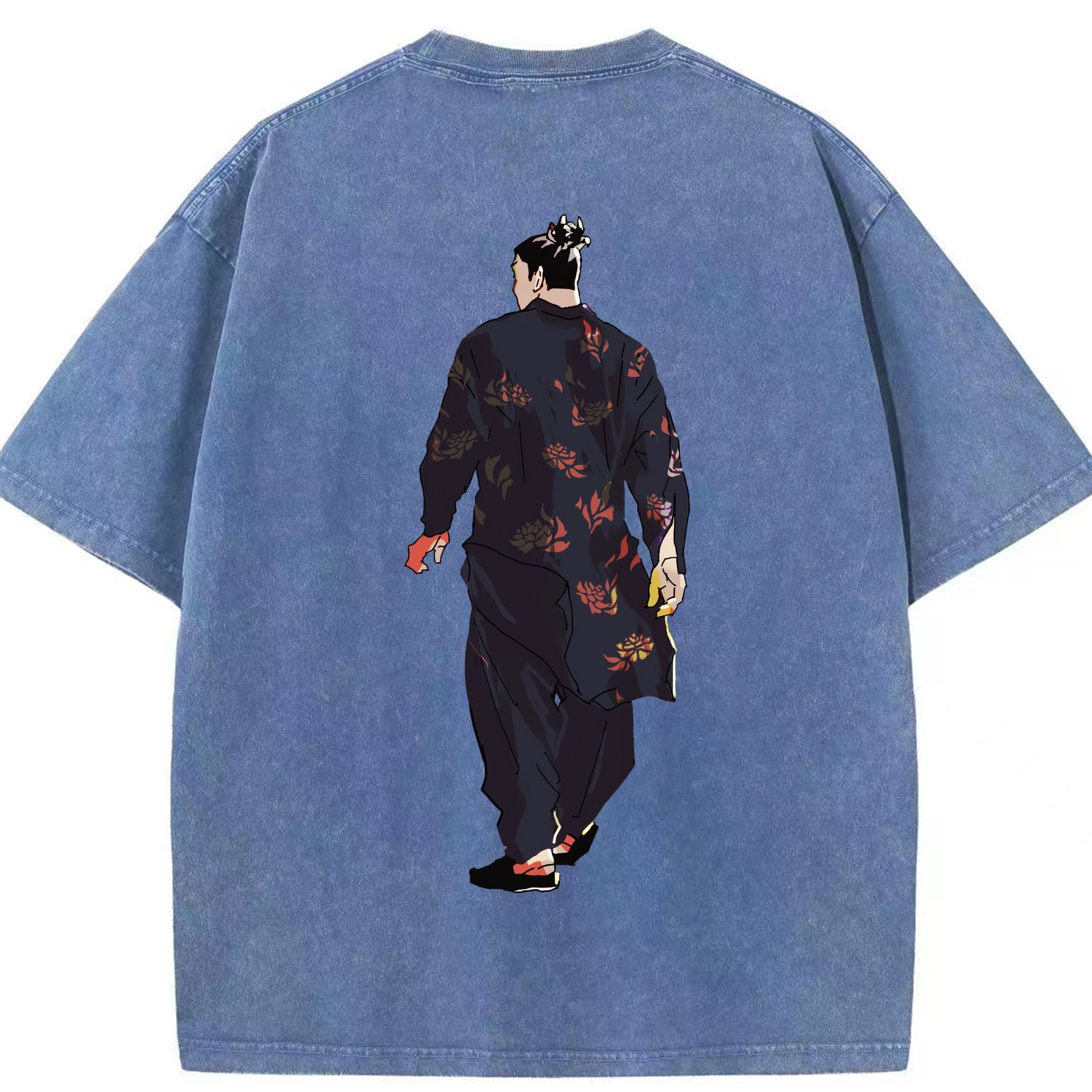 （画像用） 呪術廻戦 Jujutsu Kaisen 綿100% ヴィンテージ風 半袖Tシャツ（背面プリント）