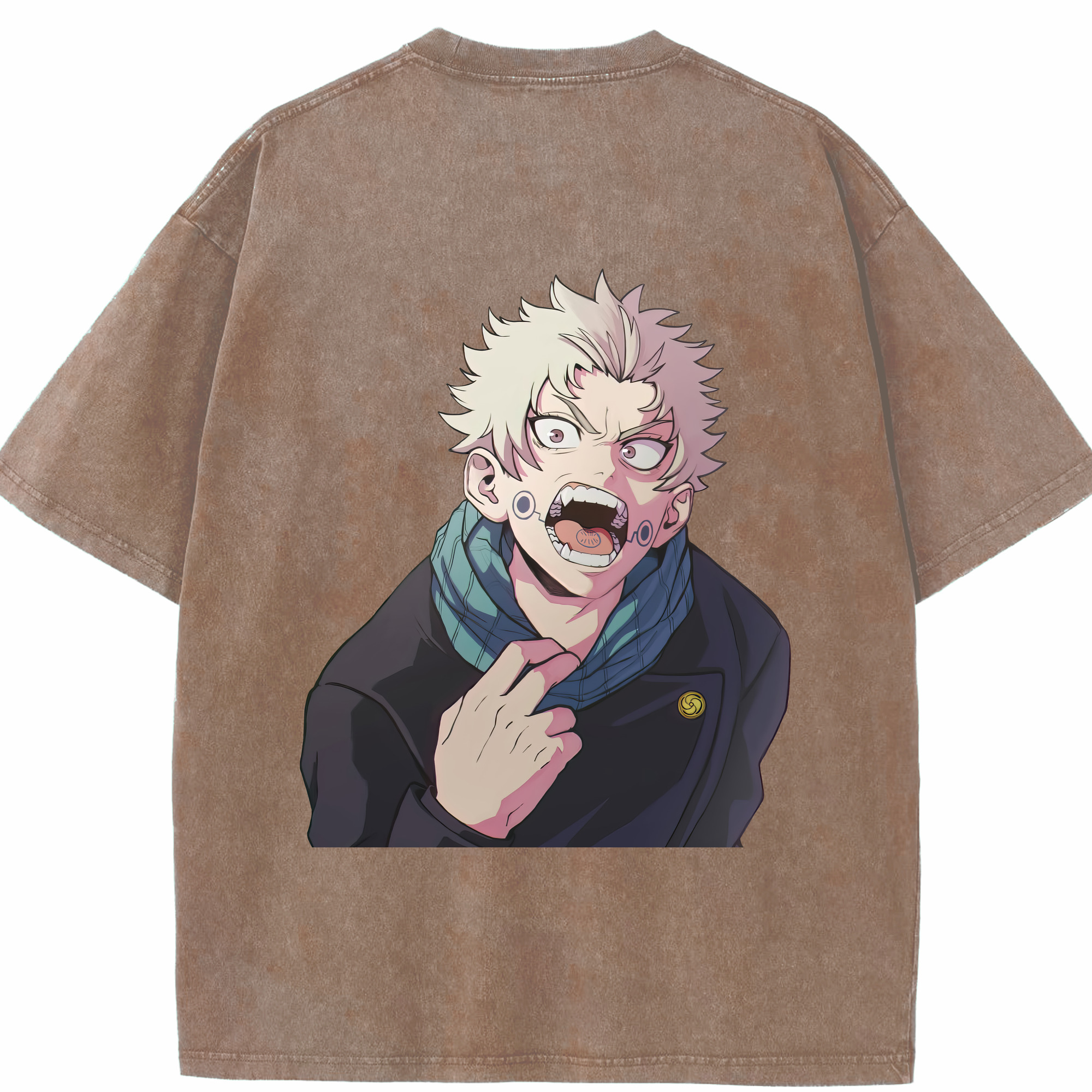 （画像用） 呪術廻戦 Jujutsu Kaisen 綿100% ヴィンテージ風 半袖Tシャツ（背面プリント）
