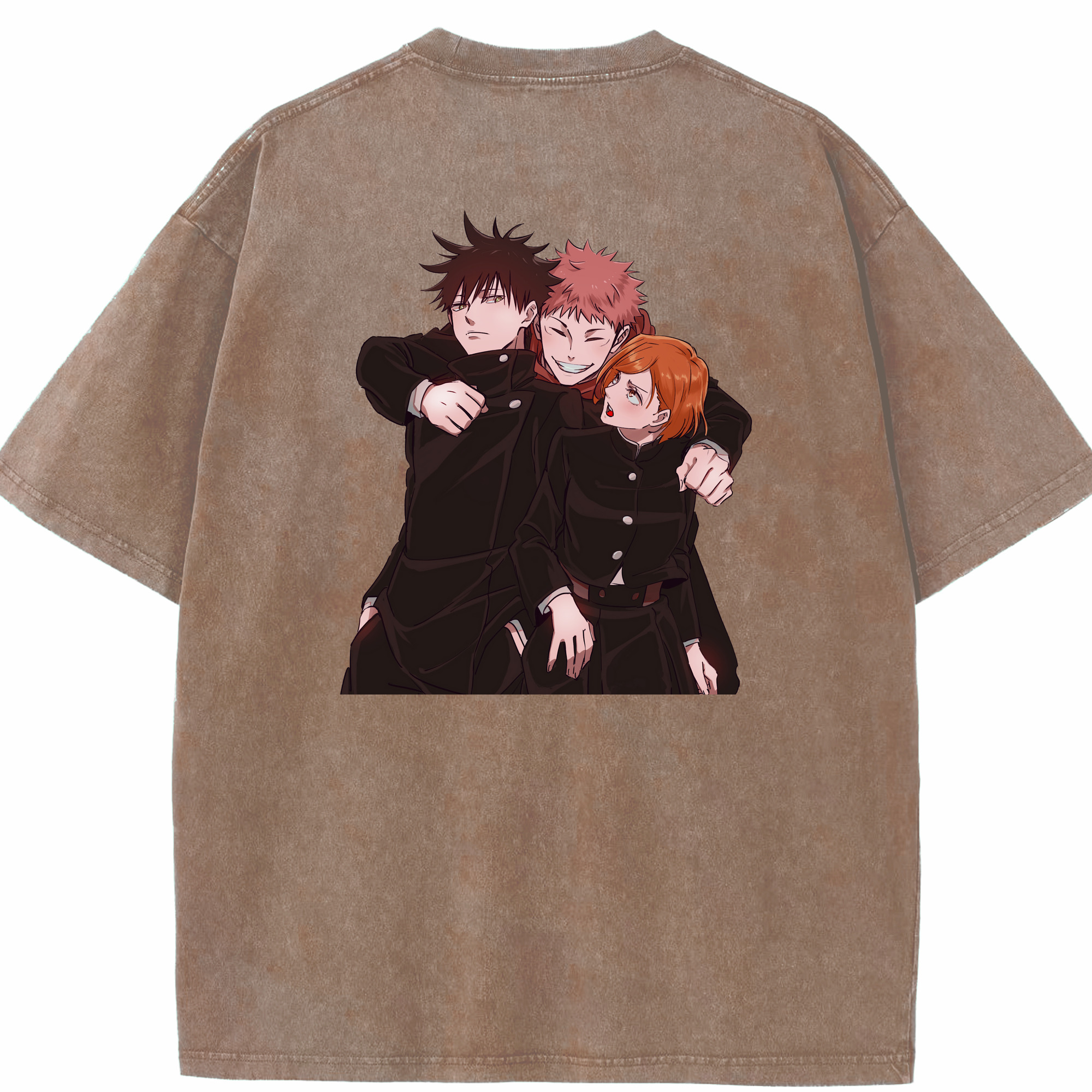 （画像用） 呪術廻戦 Jujutsu Kaisen 綿100% ヴィンテージ風 半袖Tシャツ（背面プリント）