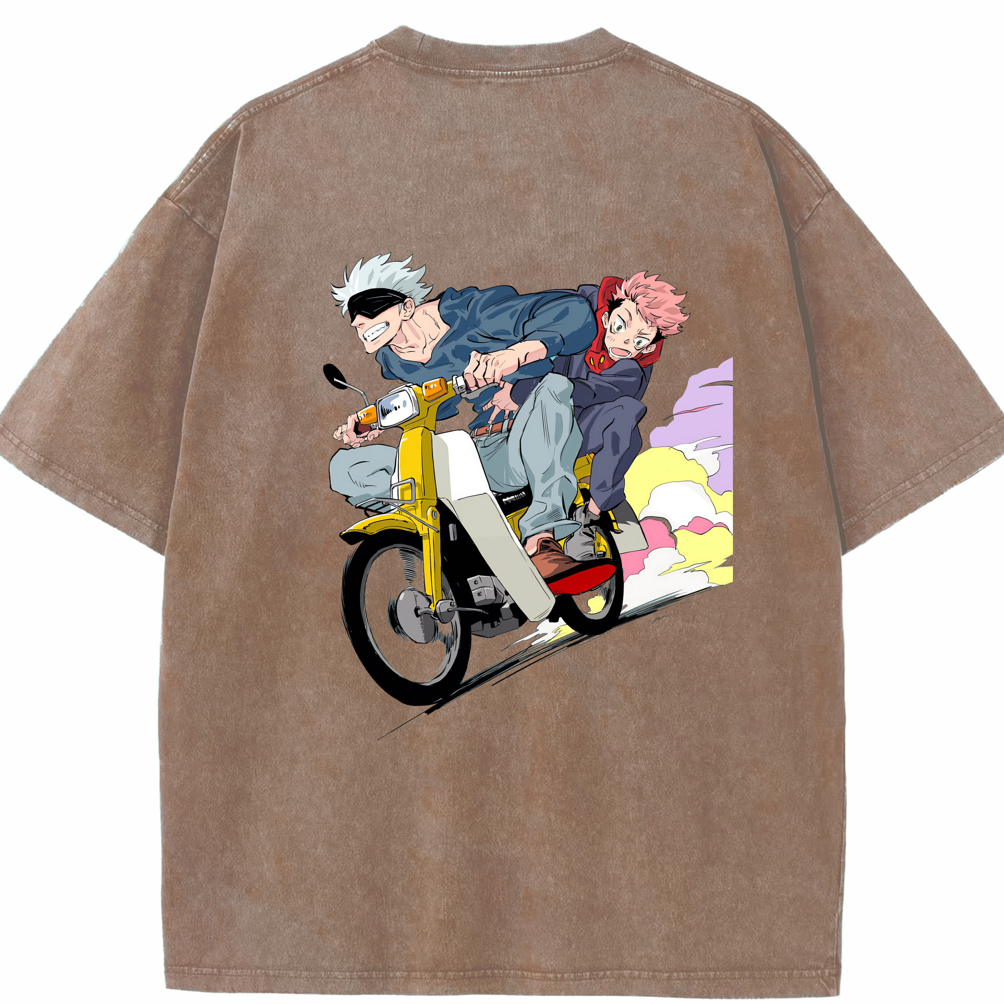 （画像用） 呪術廻戦 Jujutsu Kaisen 綿100% ヴィンテージ風 半袖Tシャツ（背面プリント）