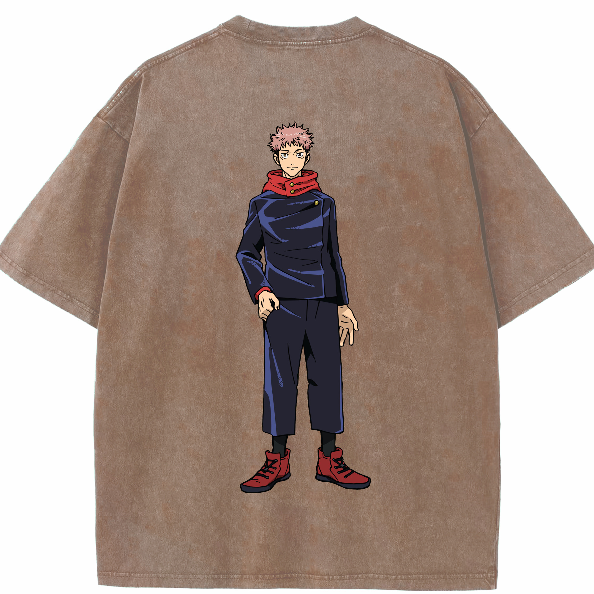 （画像用） 呪術廻戦 Jujutsu Kaisen 綿100% ヴィンテージ風 半袖Tシャツ（背面プリント）