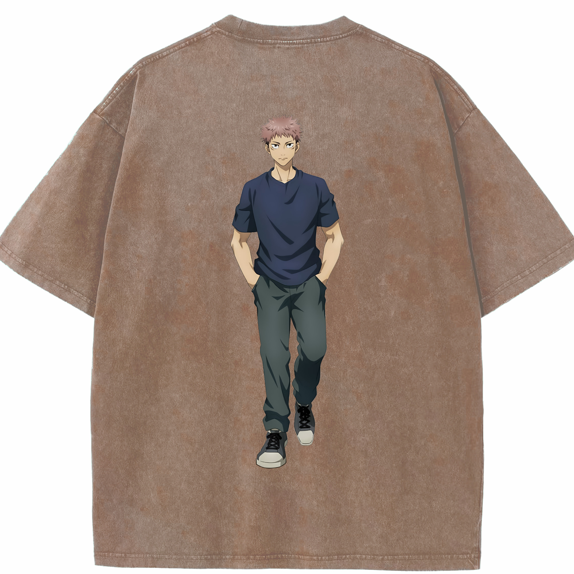 （画像用） 呪術廻戦 Jujutsu Kaisen 綿100% ヴィンテージ風 半袖Tシャツ（背面プリント）