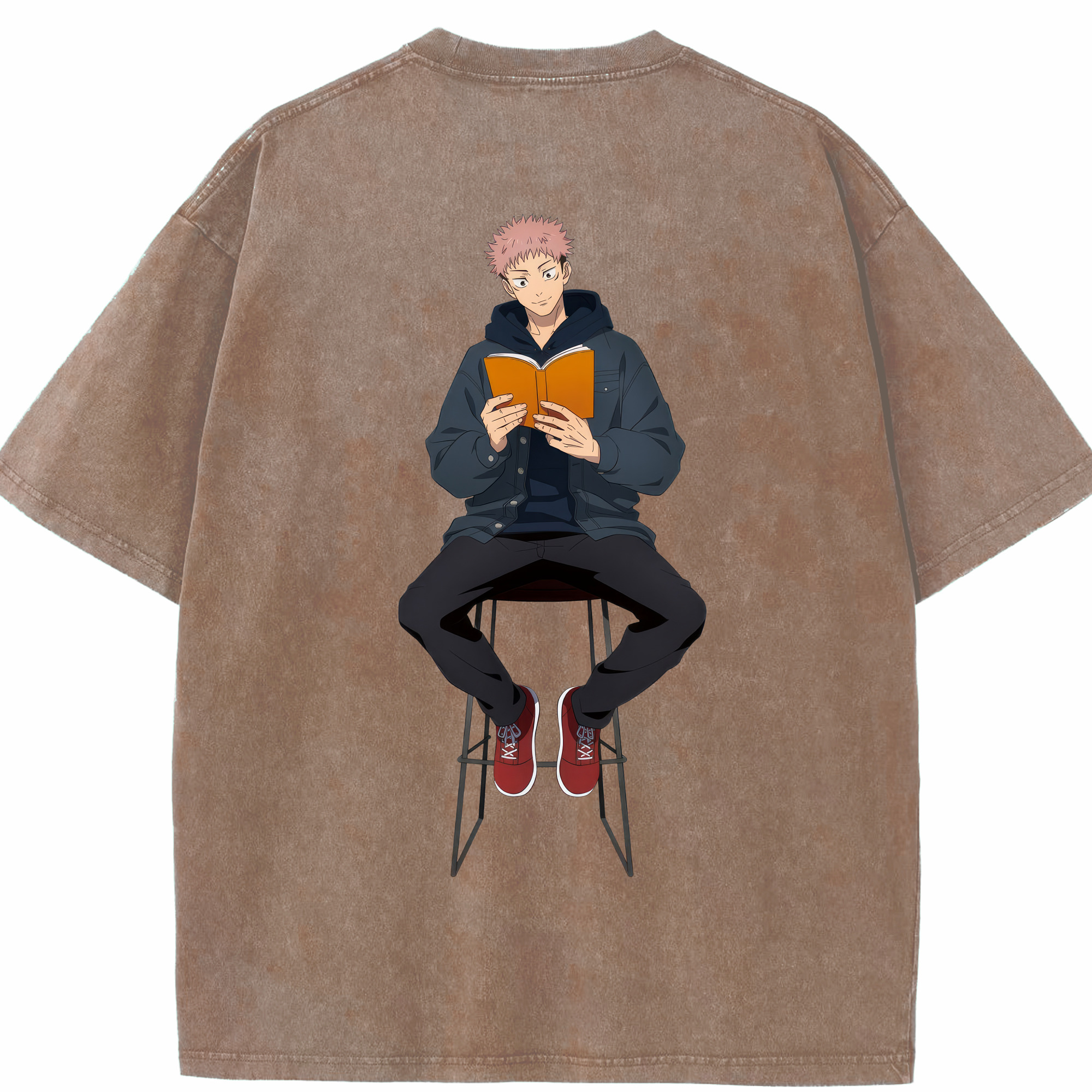 （画像用） 呪術廻戦 Jujutsu Kaisen 綿100% ヴィンテージ風 半袖Tシャツ（背面プリント）