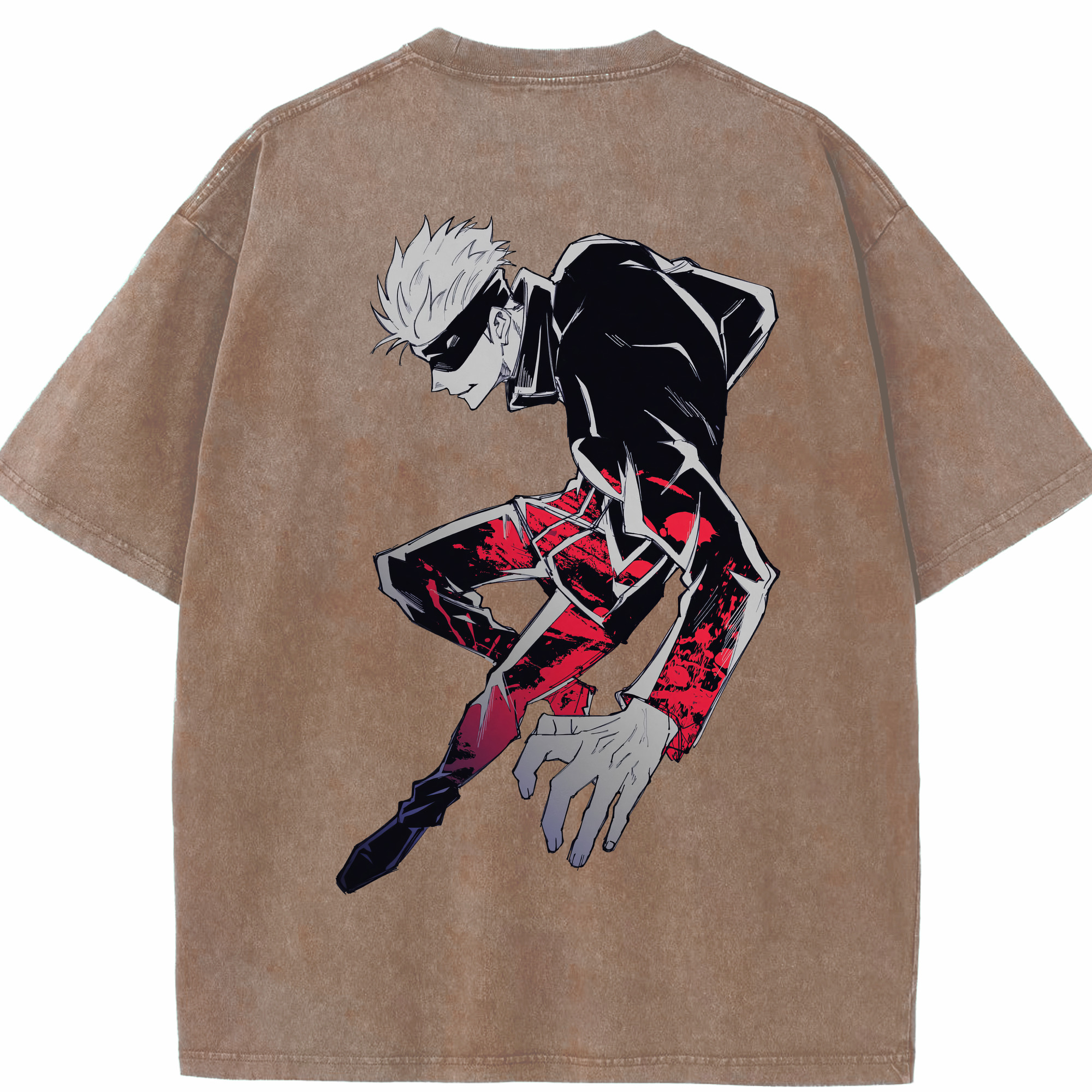（画像用） 呪術廻戦 Jujutsu Kaisen 綿100% ヴィンテージ風 半袖Tシャツ（背面プリント）
