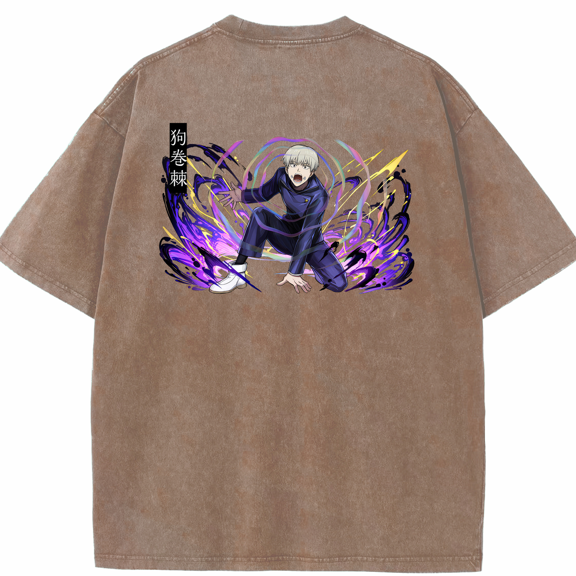 （画像用） 呪術廻戦 Jujutsu Kaisen 綿100% ヴィンテージ風 半袖Tシャツ（背面プリント）