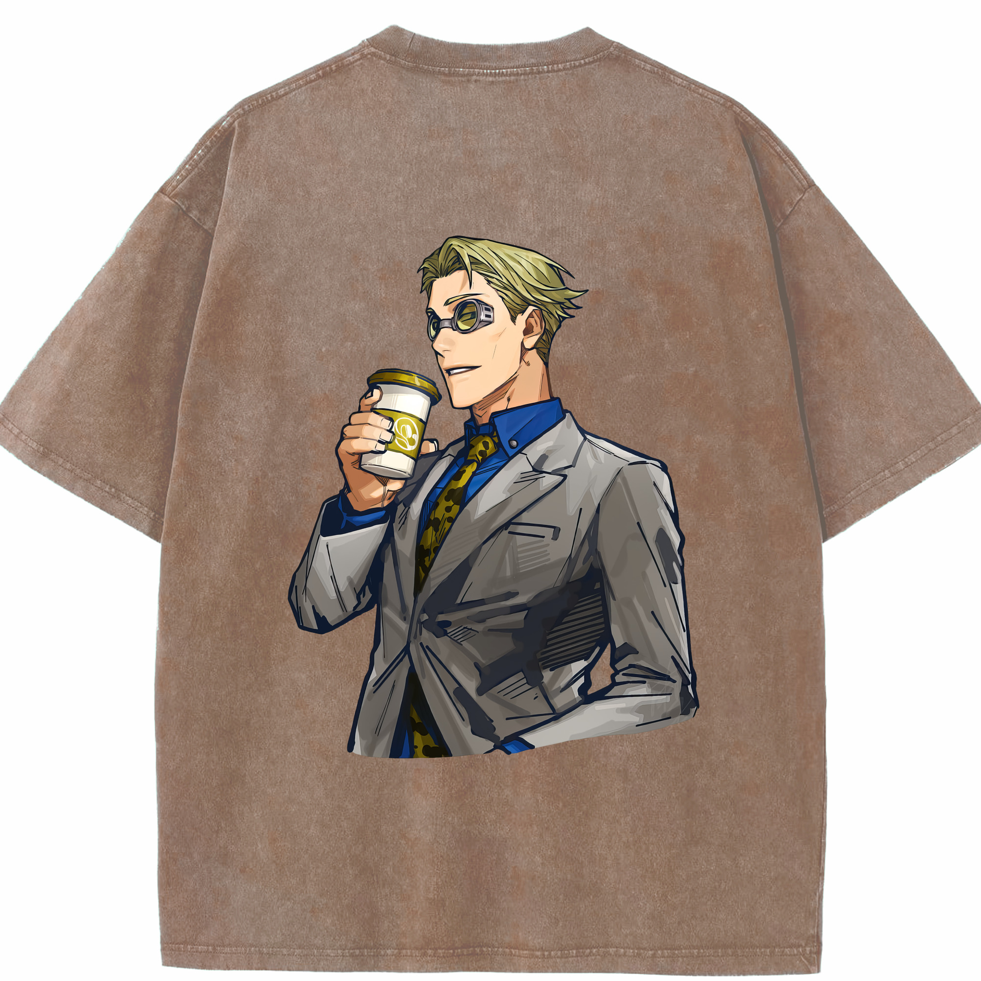 （画像用） 呪術廻戦 Jujutsu Kaisen 綿100% ヴィンテージ風 半袖Tシャツ（背面プリント）