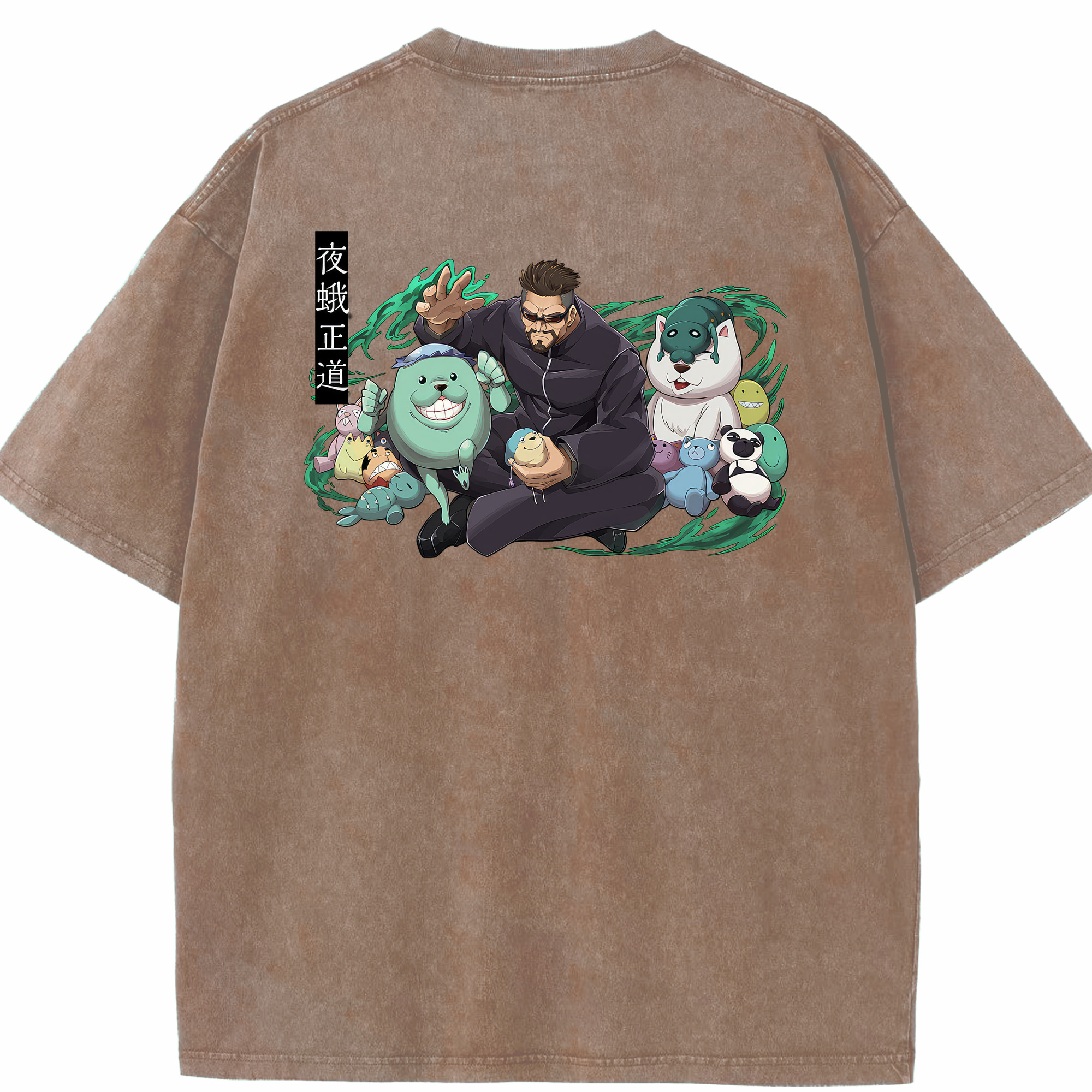 （画像用） 呪術廻戦 Jujutsu Kaisen 綿100% ヴィンテージ風 半袖Tシャツ（背面プリント）