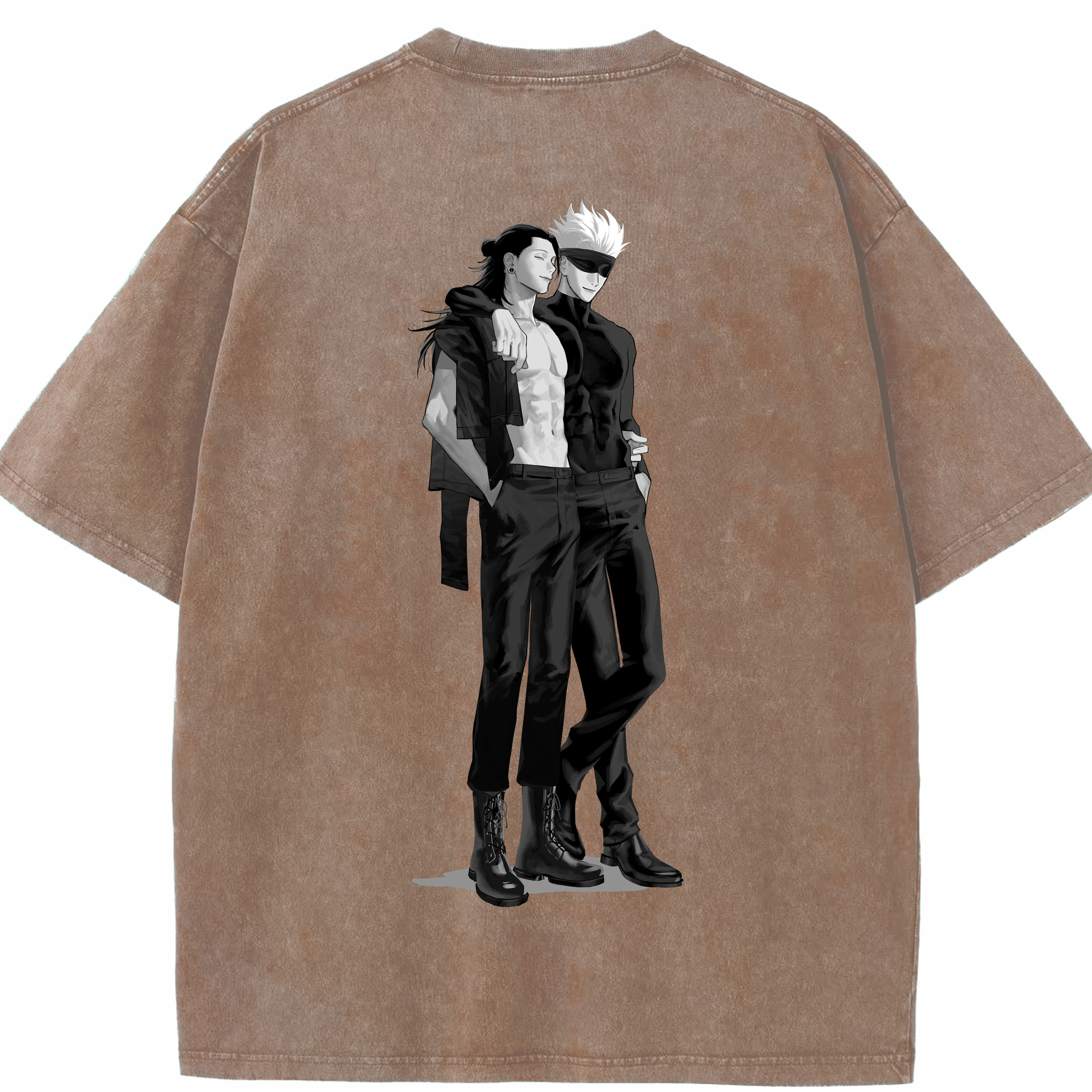 （画像用） 呪術廻戦 Jujutsu Kaisen 綿100% ヴィンテージ風 半袖Tシャツ（背面プリント）