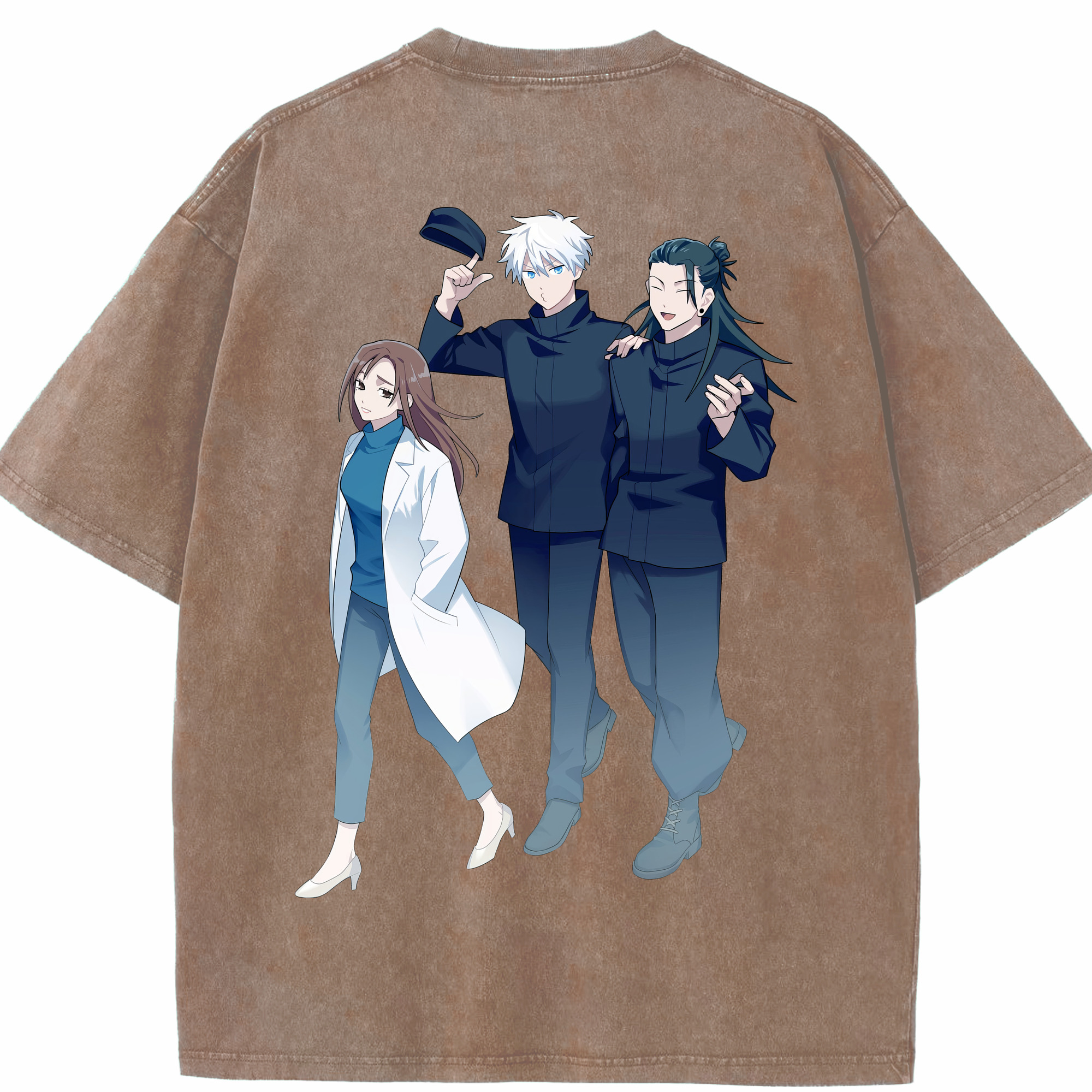 （画像用） 呪術廻戦 Jujutsu Kaisen 綿100% ヴィンテージ風 半袖Tシャツ（背面プリント）
