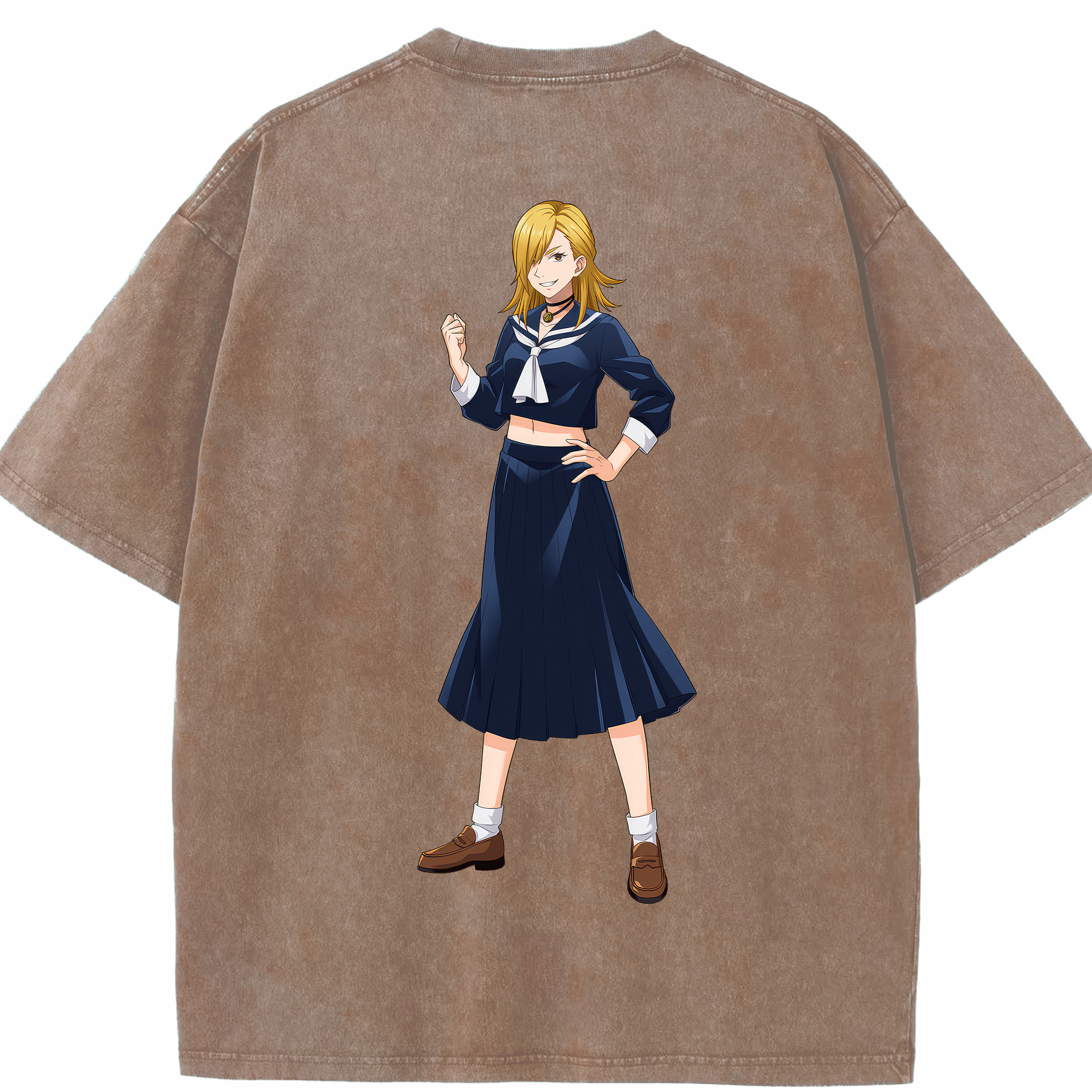 （画像用） 呪術廻戦 Jujutsu Kaisen 綿100% ヴィンテージ風 半袖Tシャツ（背面プリント）