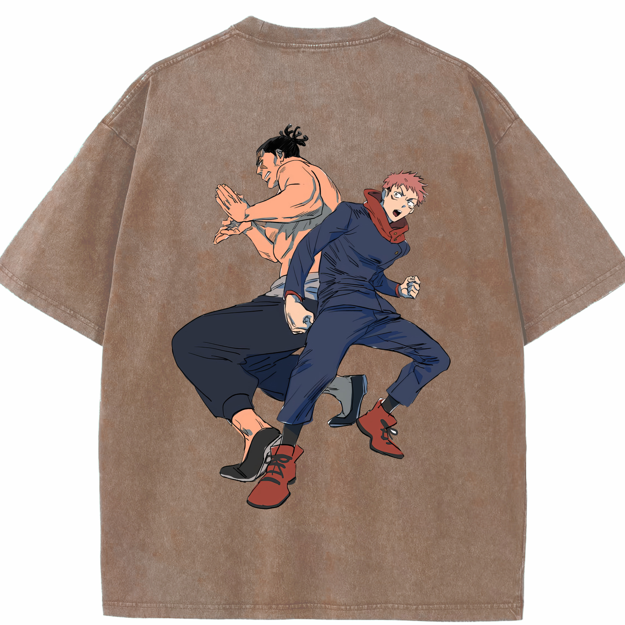 （画像用） 呪術廻戦 Jujutsu Kaisen 綿100% ヴィンテージ風 半袖Tシャツ（背面プリント）