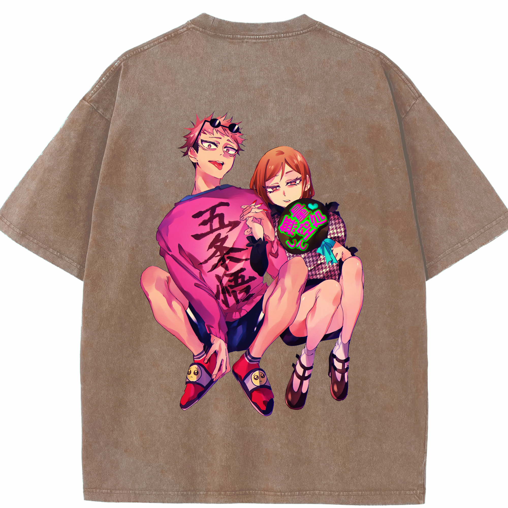 （画像用） 呪術廻戦 Jujutsu Kaisen 綿100% ヴィンテージ風 半袖Tシャツ（背面プリント）