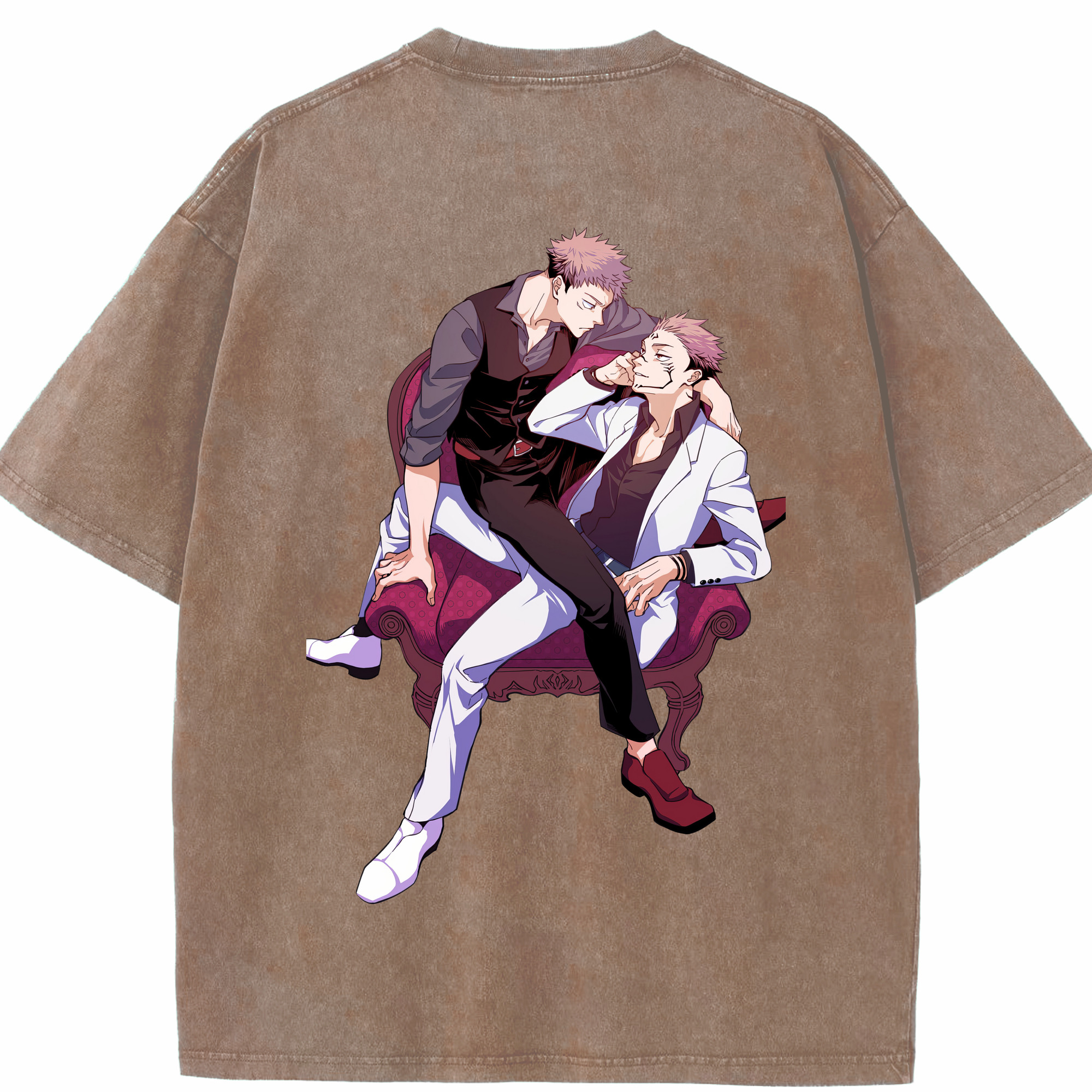 （画像用） 呪術廻戦 Jujutsu Kaisen 綿100% ヴィンテージ風 半袖Tシャツ（背面プリント）