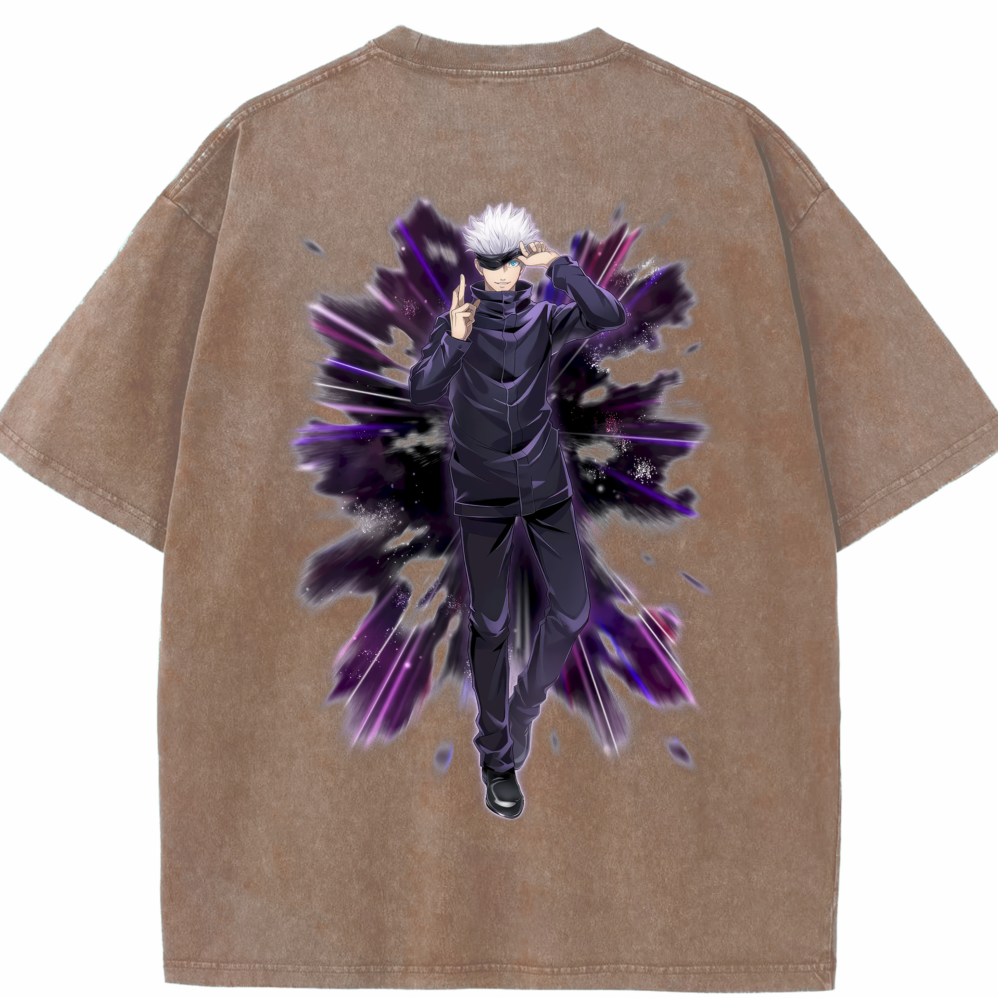 （画像用） 呪術廻戦 Jujutsu Kaisen 綿100% ヴィンテージ風 半袖Tシャツ（背面プリント）